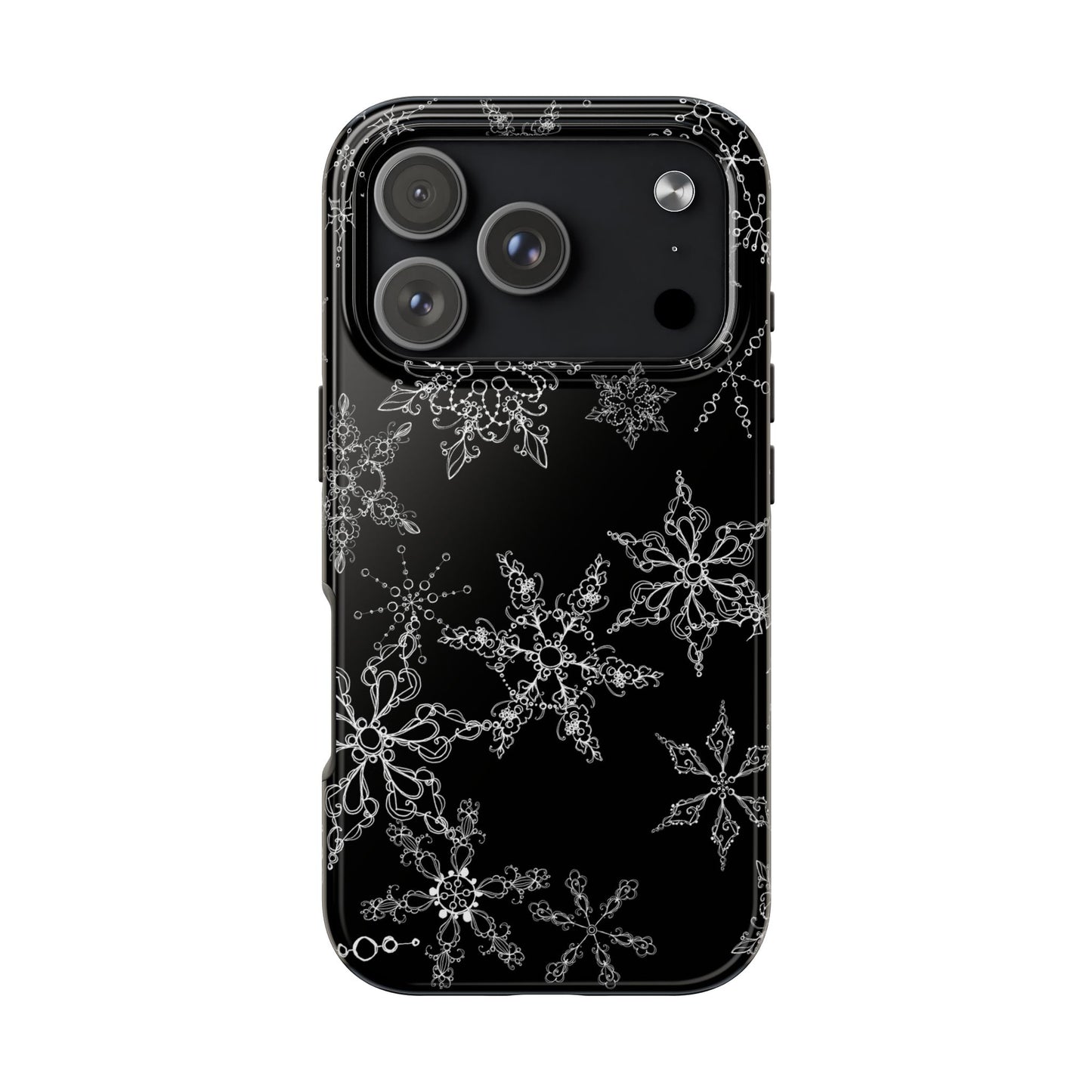 Random Flakes Black Phone Case