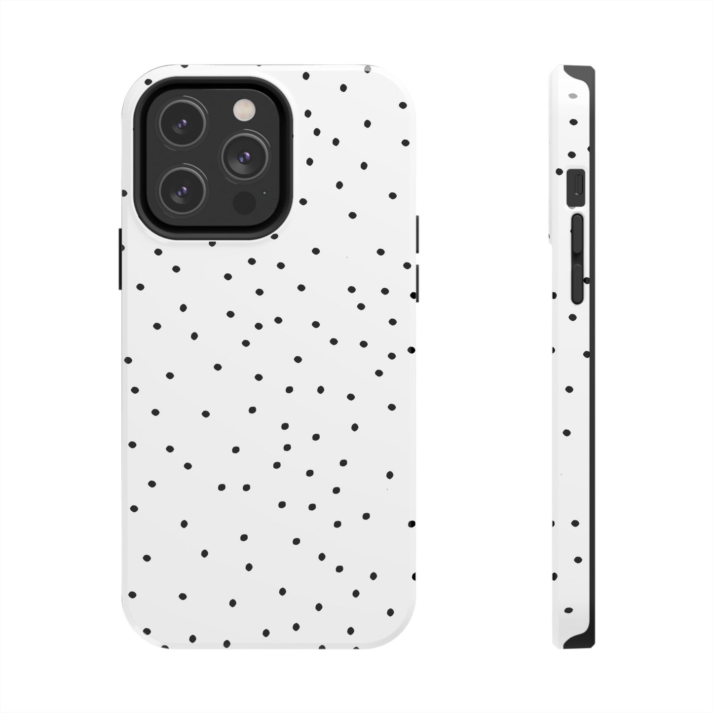 Space Dots White / Black Phone Case