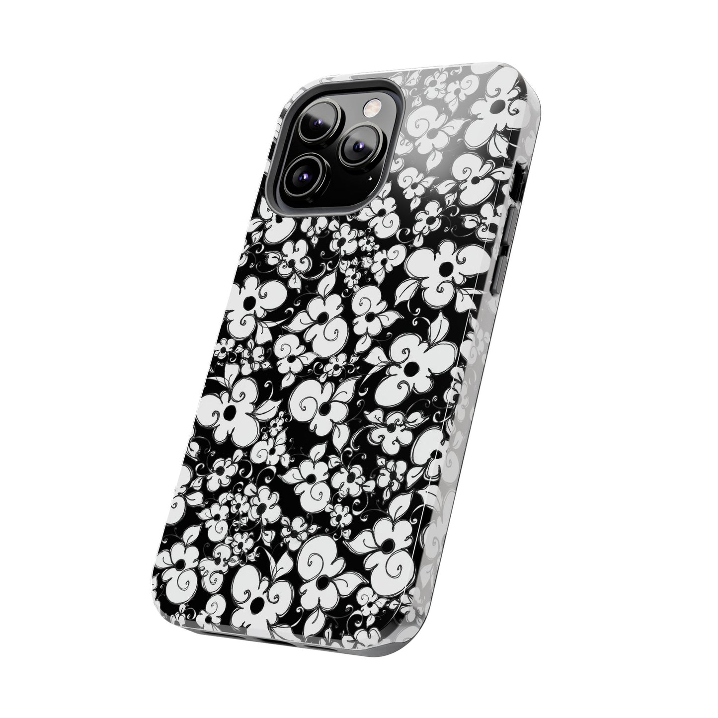 Dog Daisies Black Phone Case