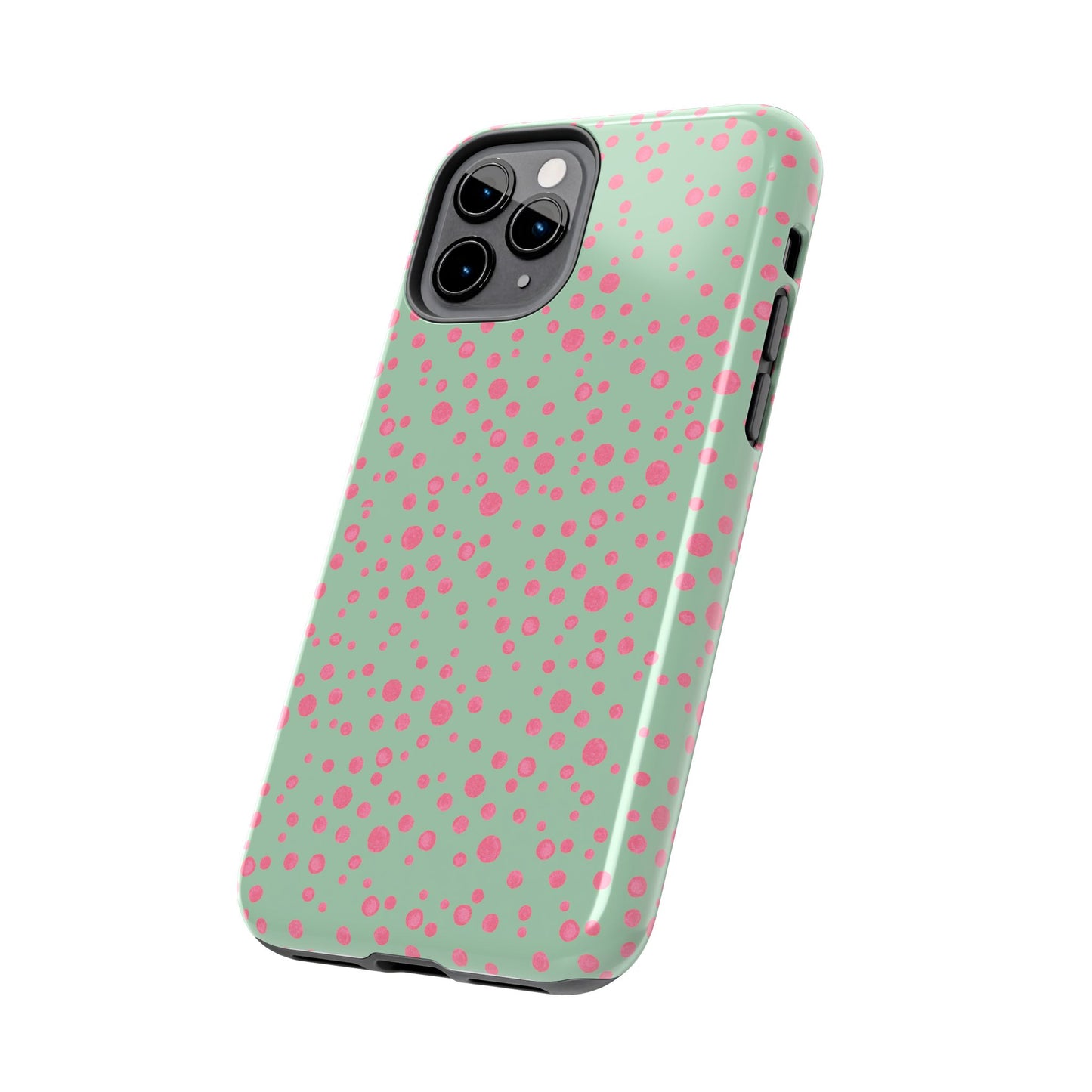 Balloon Dots Sage / Pink Phone Case