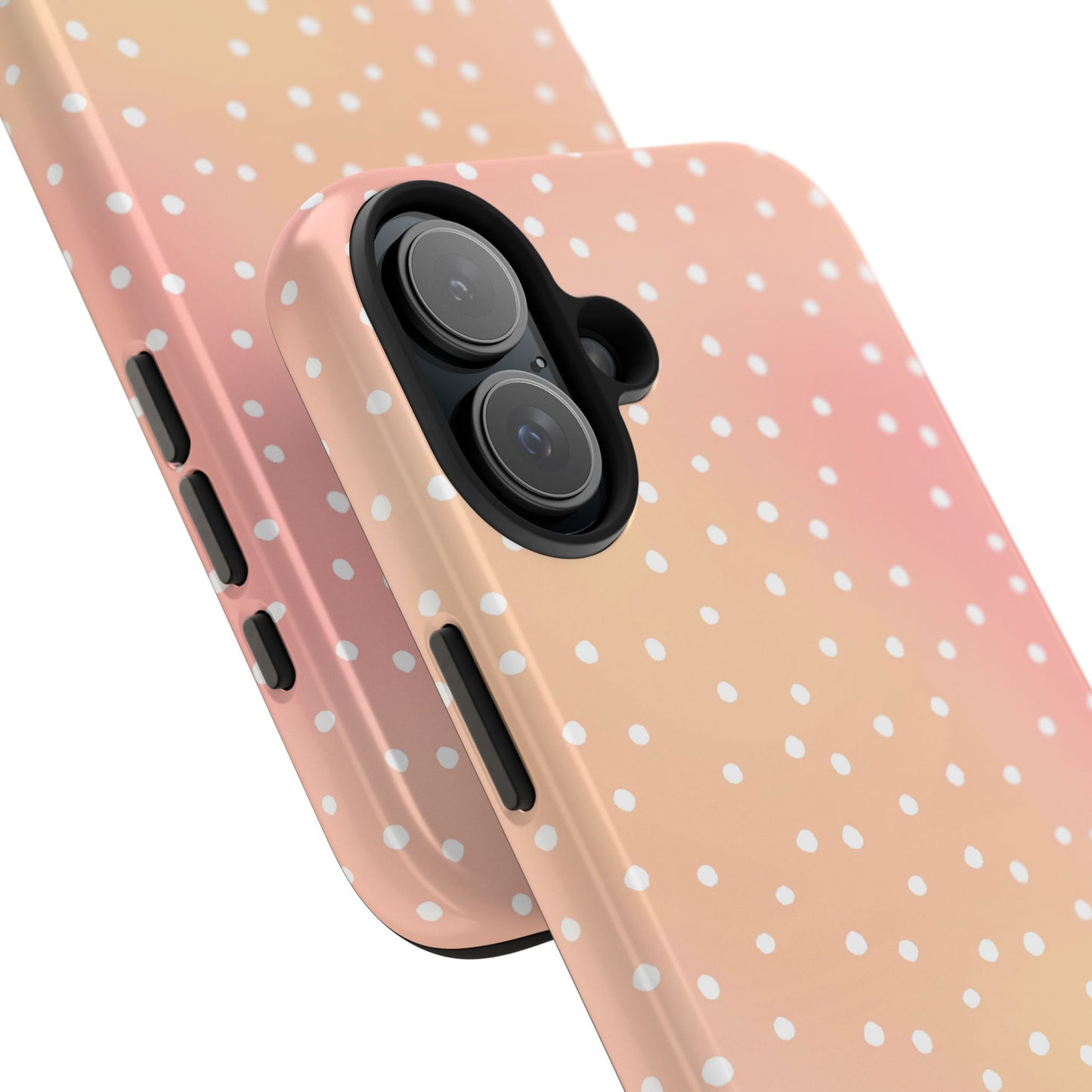 Dinky Dots Peach / White Phone Case