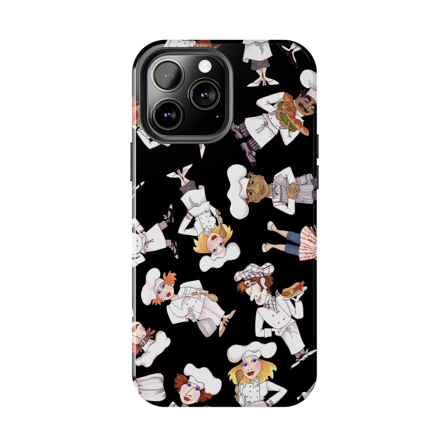 Tossed Chefs Black Phone Case