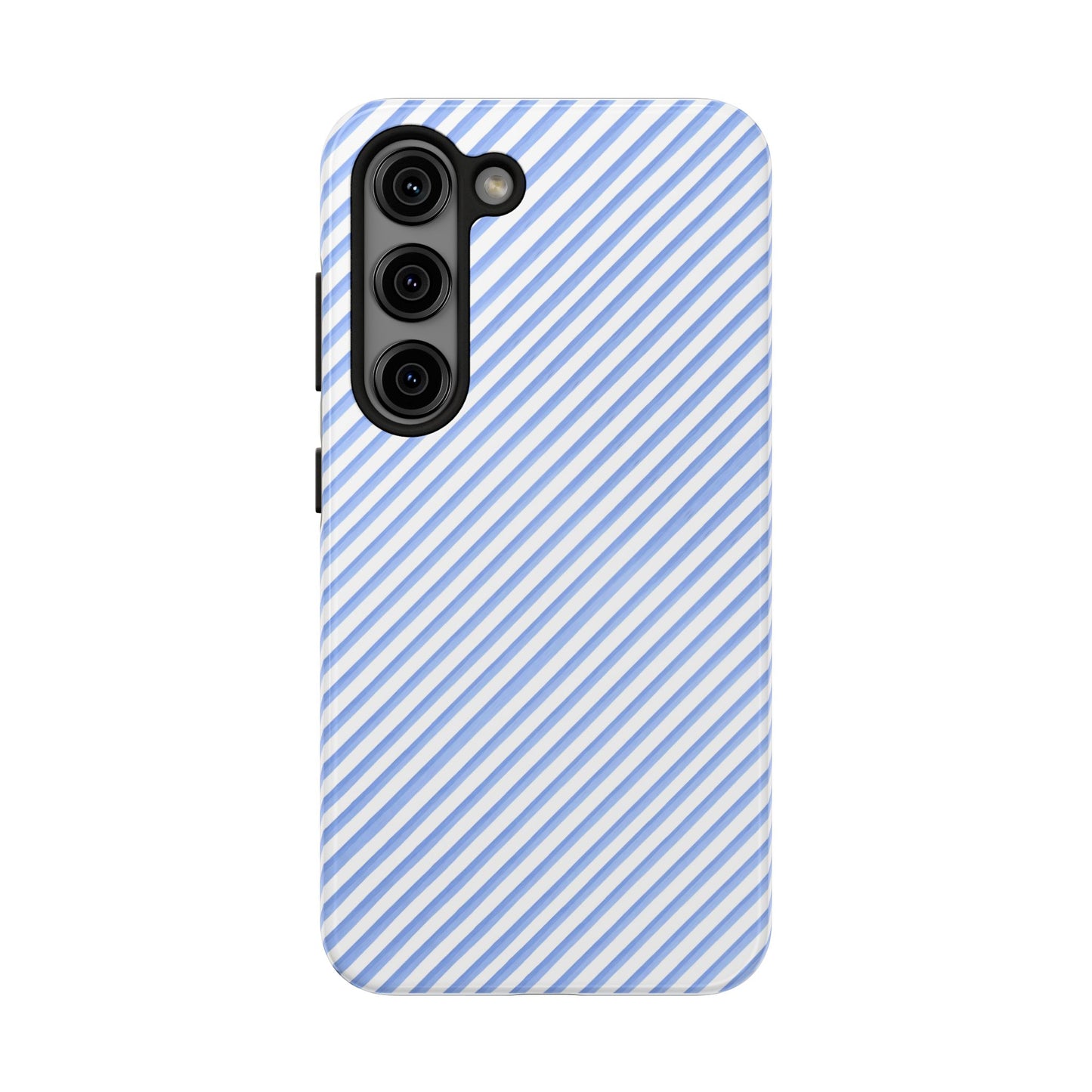 Bias Stripe Blue / White Phone Case