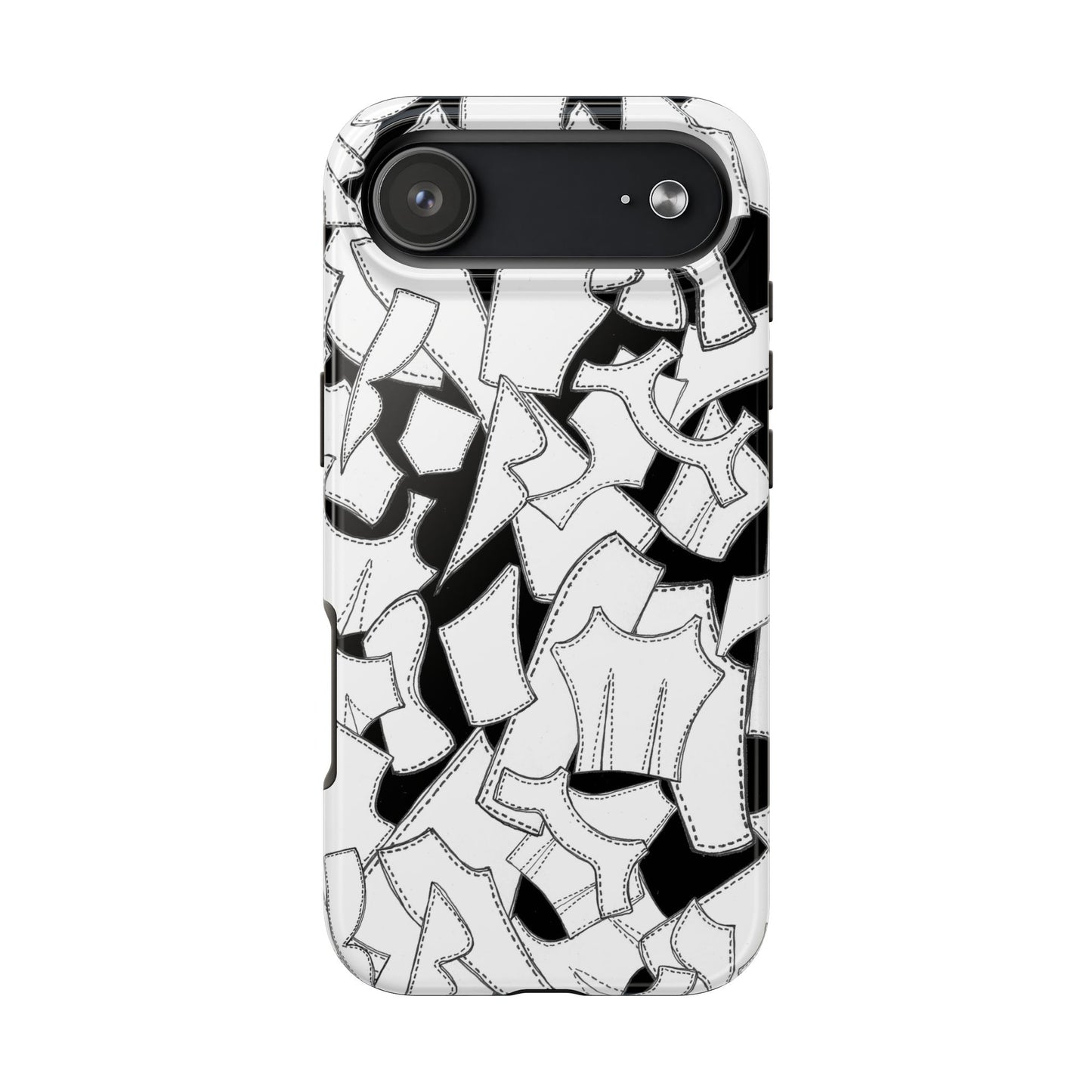 Pattern Pieces Black Phone Case