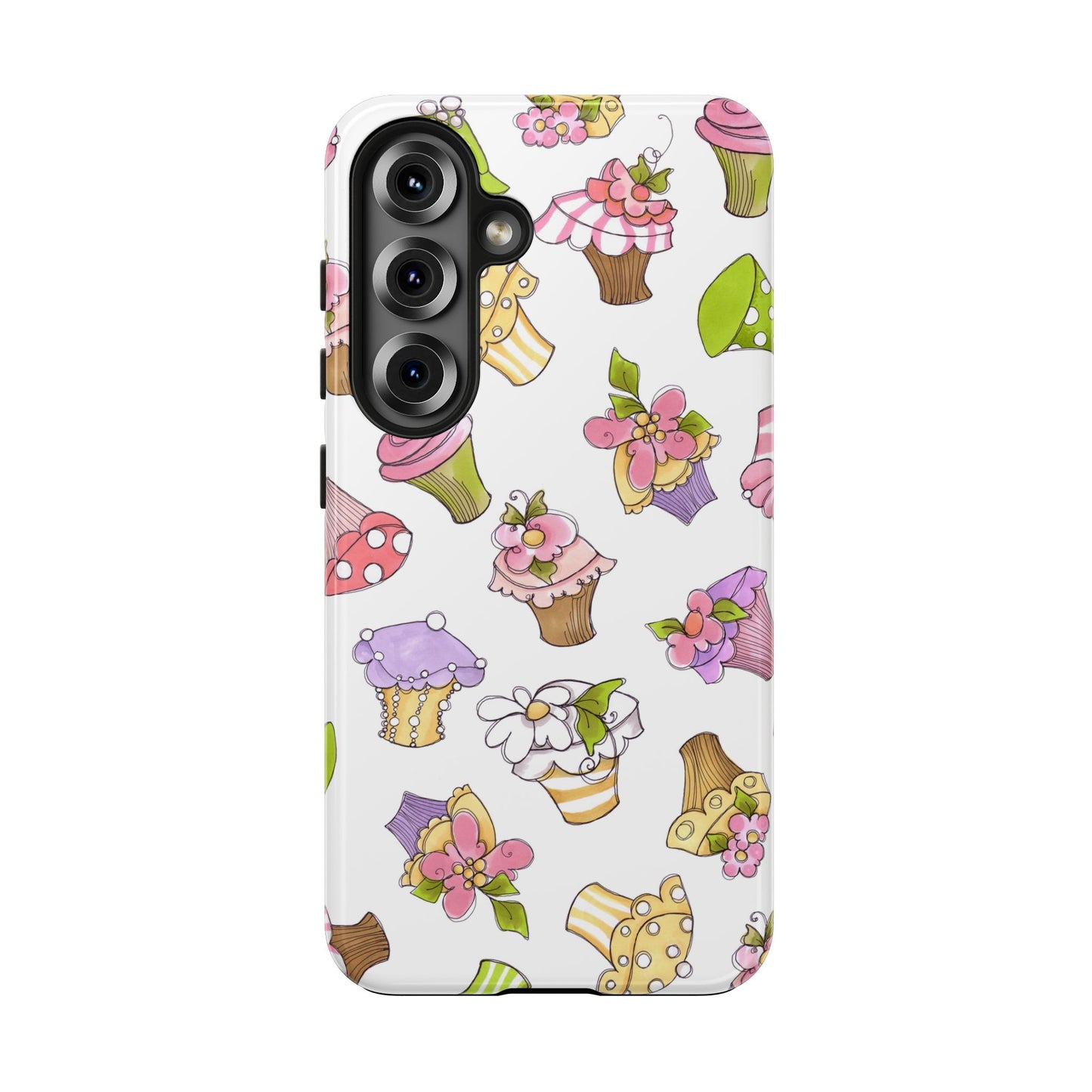 Cupcake Toss White Phone Case