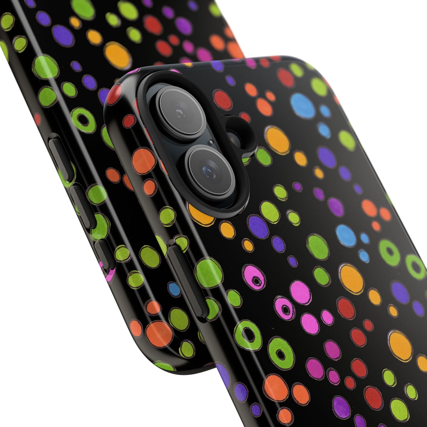 Dog Dots Black / Multi Phone Case