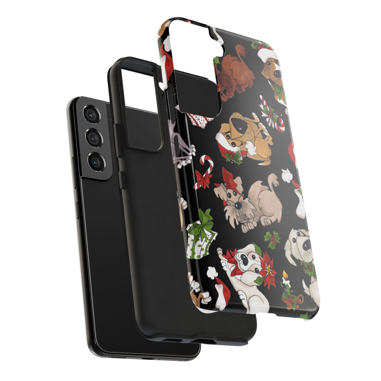 Doggie Toss Black Phone Case