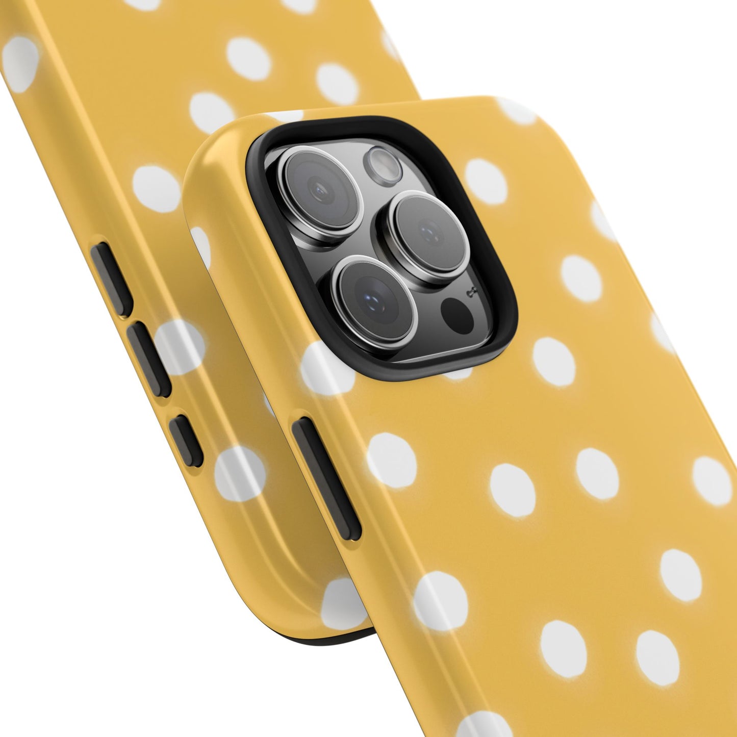 Jumbo Dots Yellow / White Phone Case