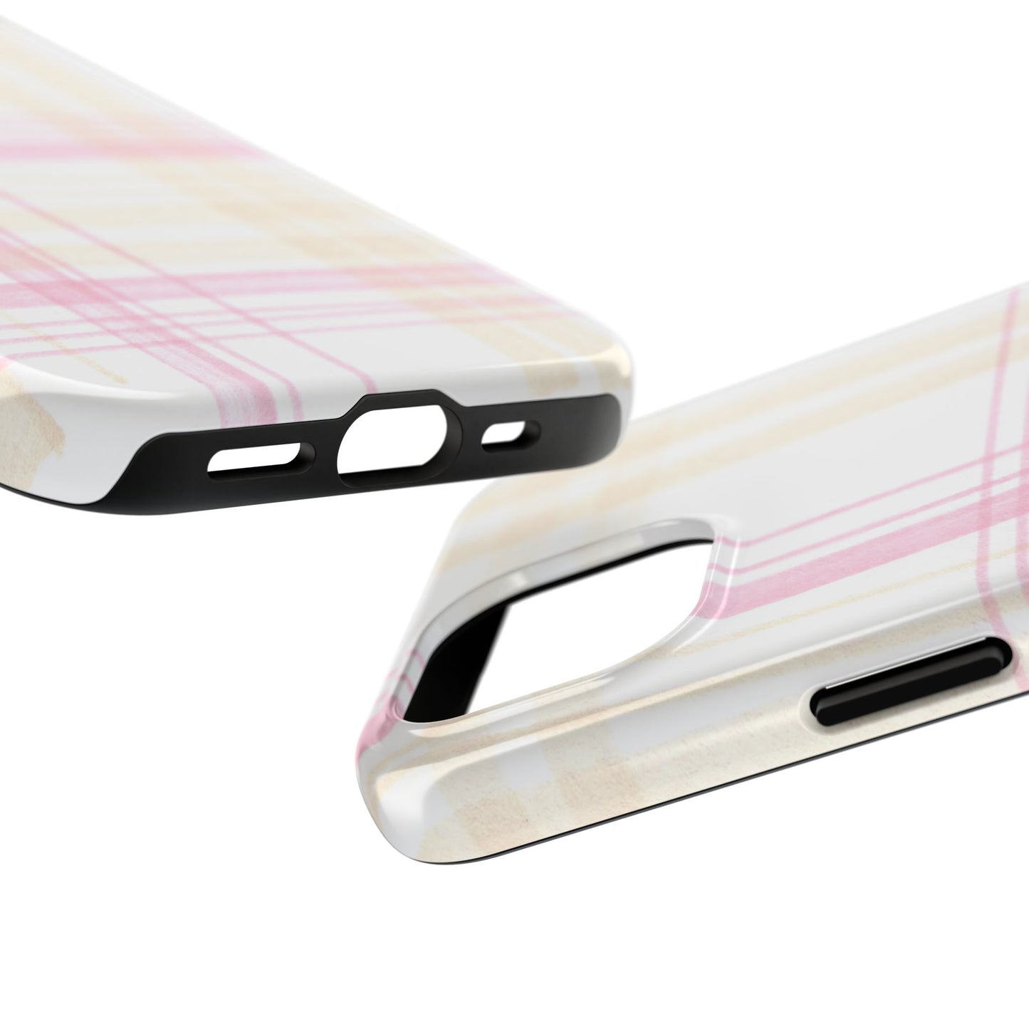 Flower Model Plaid Phone Case