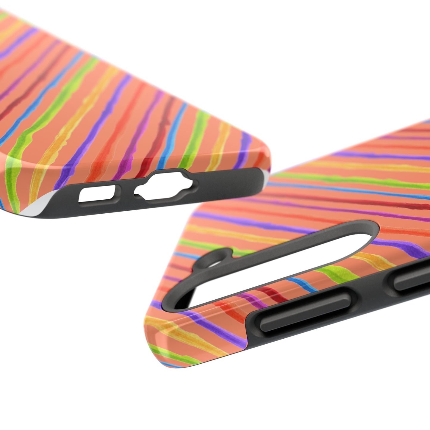 Calico Stripe Orange Phone Case