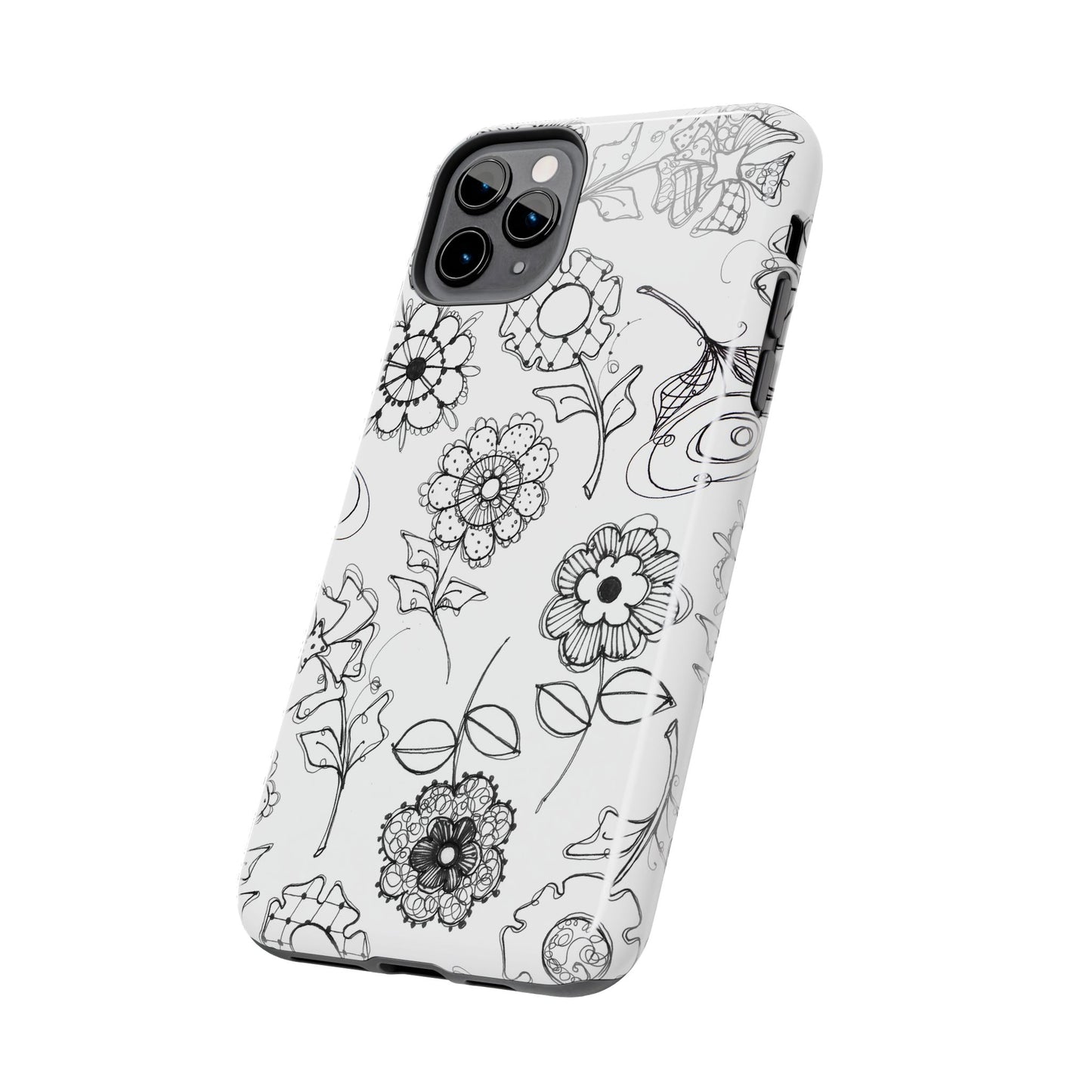 Paper Posies White Phone Case