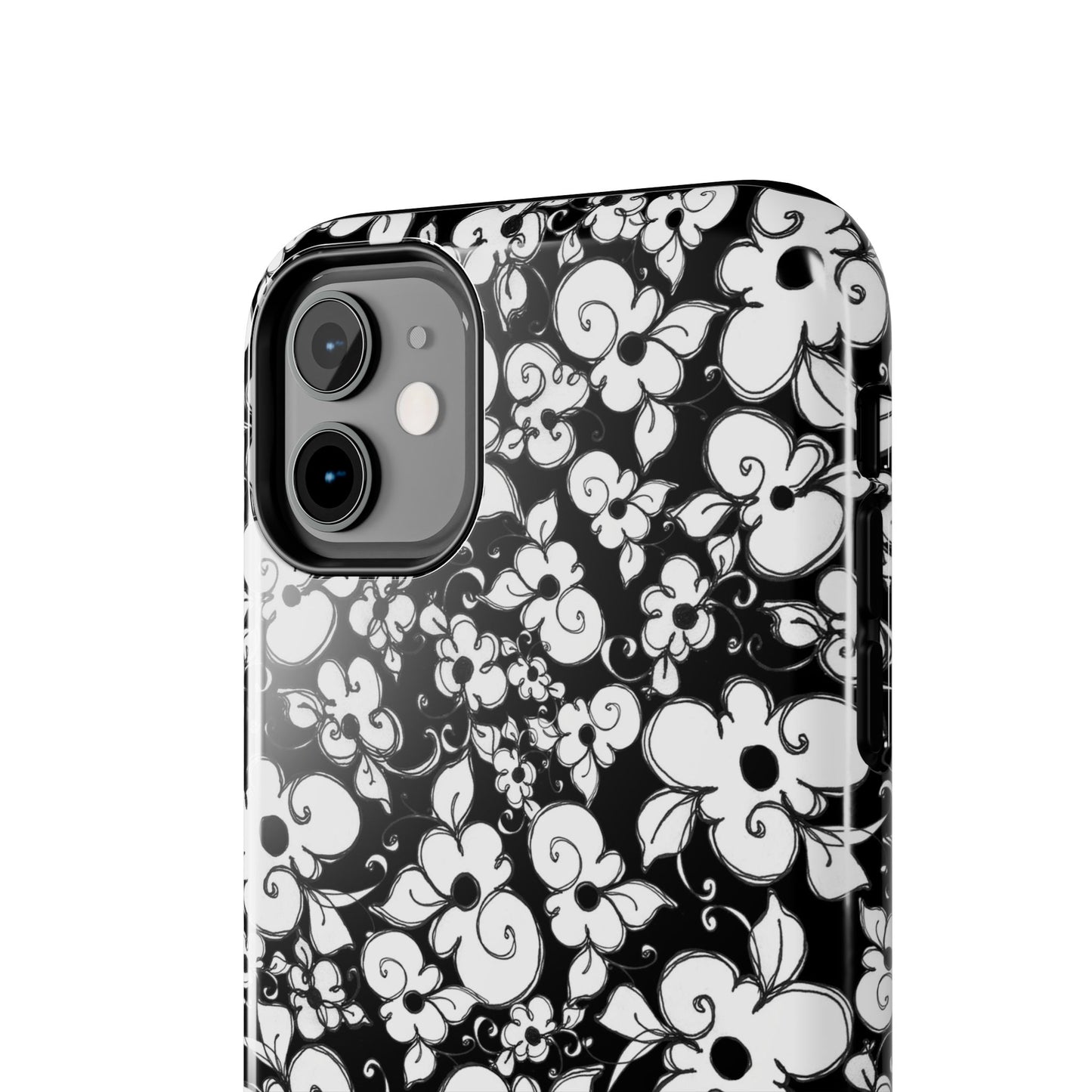 Dog Daisies Black Phone Case