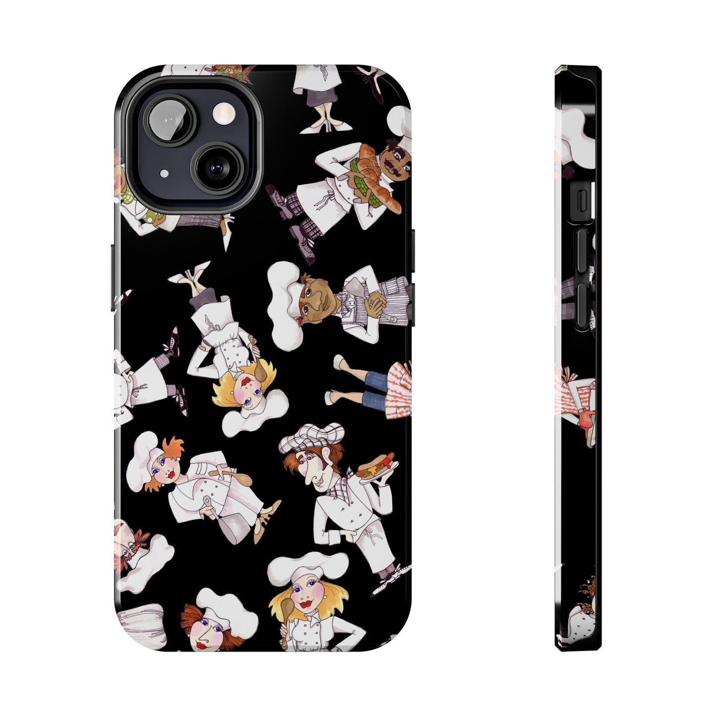 Tossed Chefs Black Phone Case