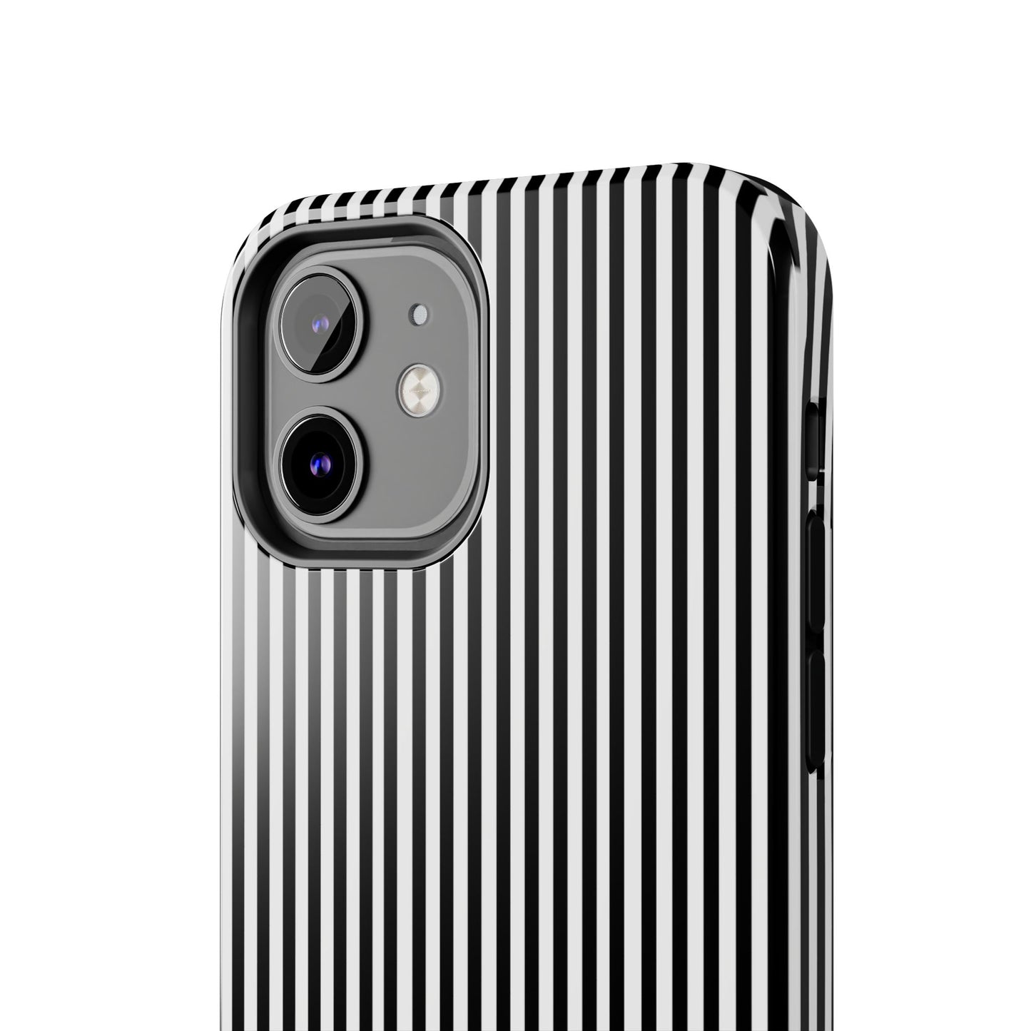 Stripe White / Black Phone Case