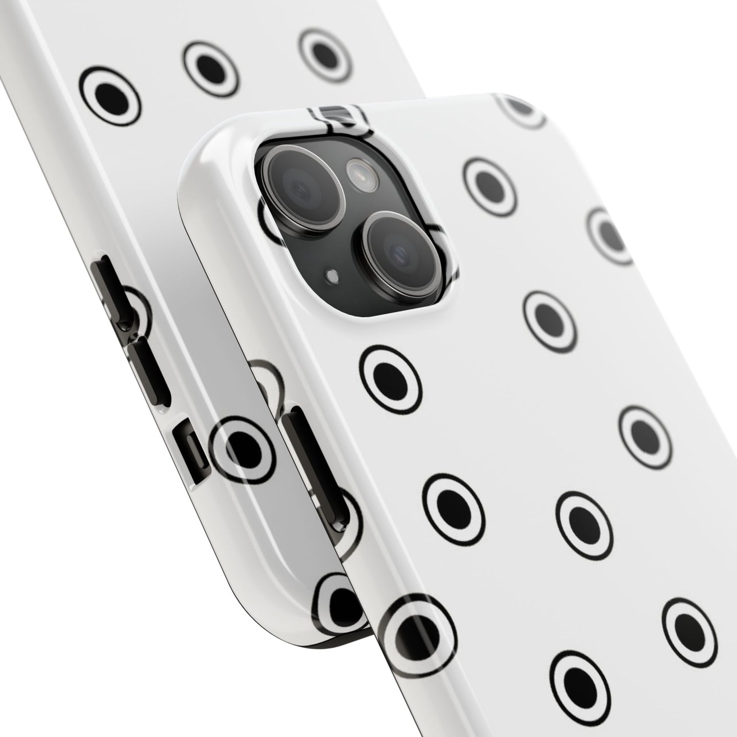 CD Dots White / Black Phone Case