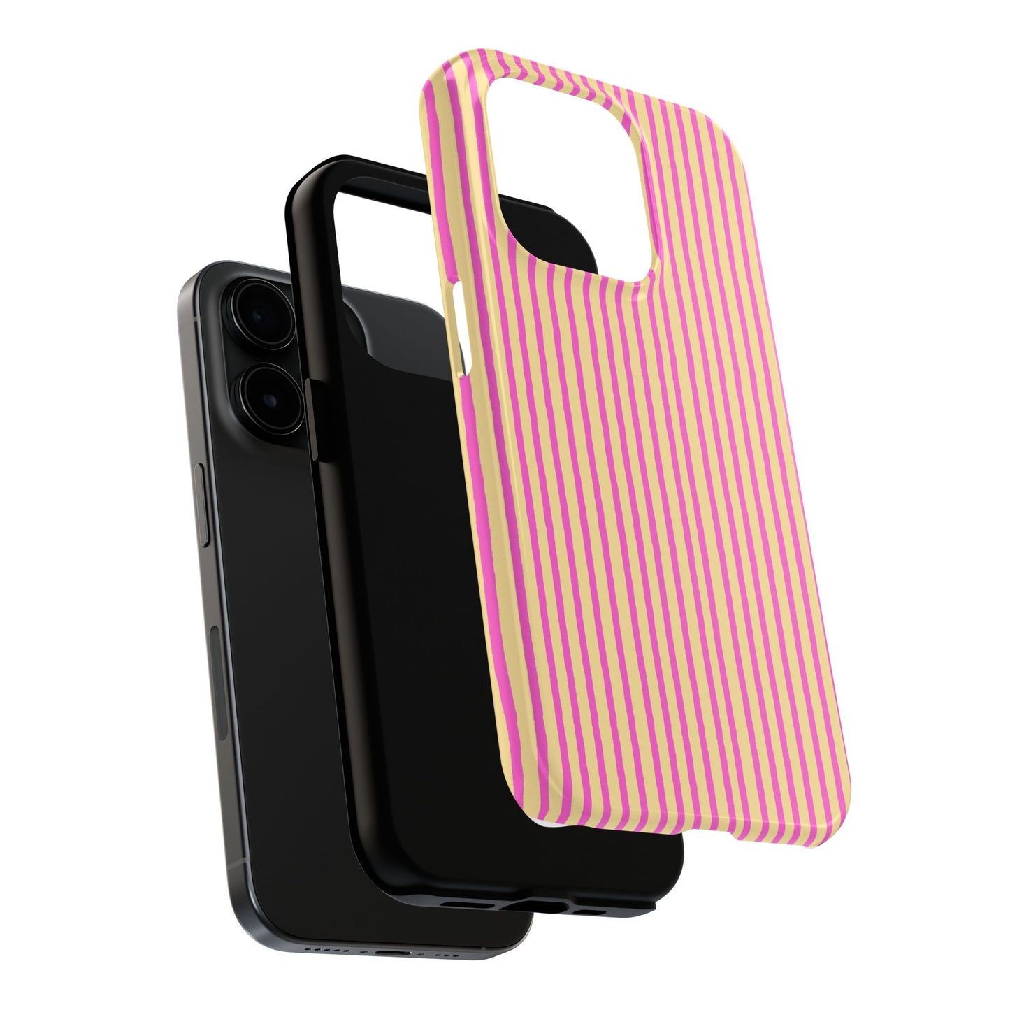Stripe Yellow / Pink Phone Case