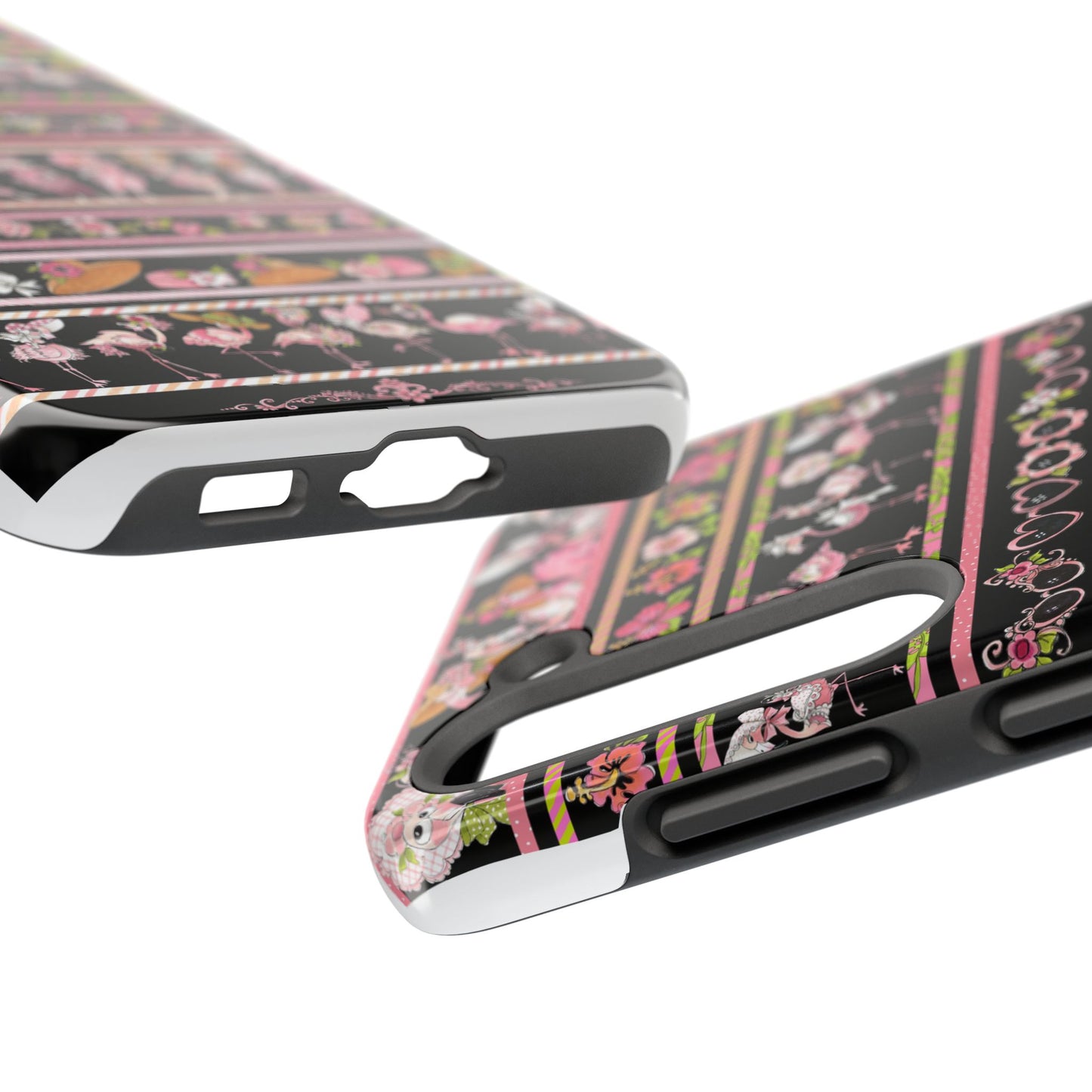 Flam Borders Black Phone Case