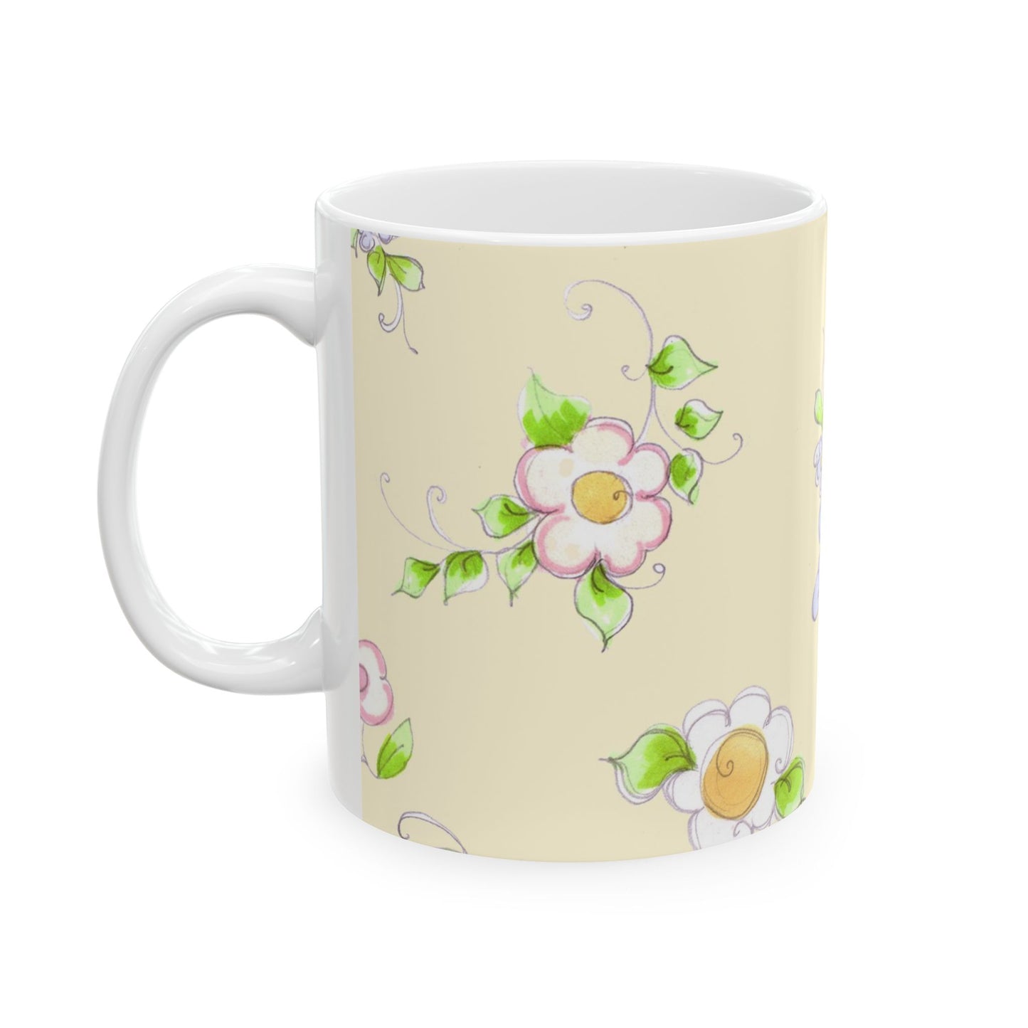 Precious Posies Yellow Cup