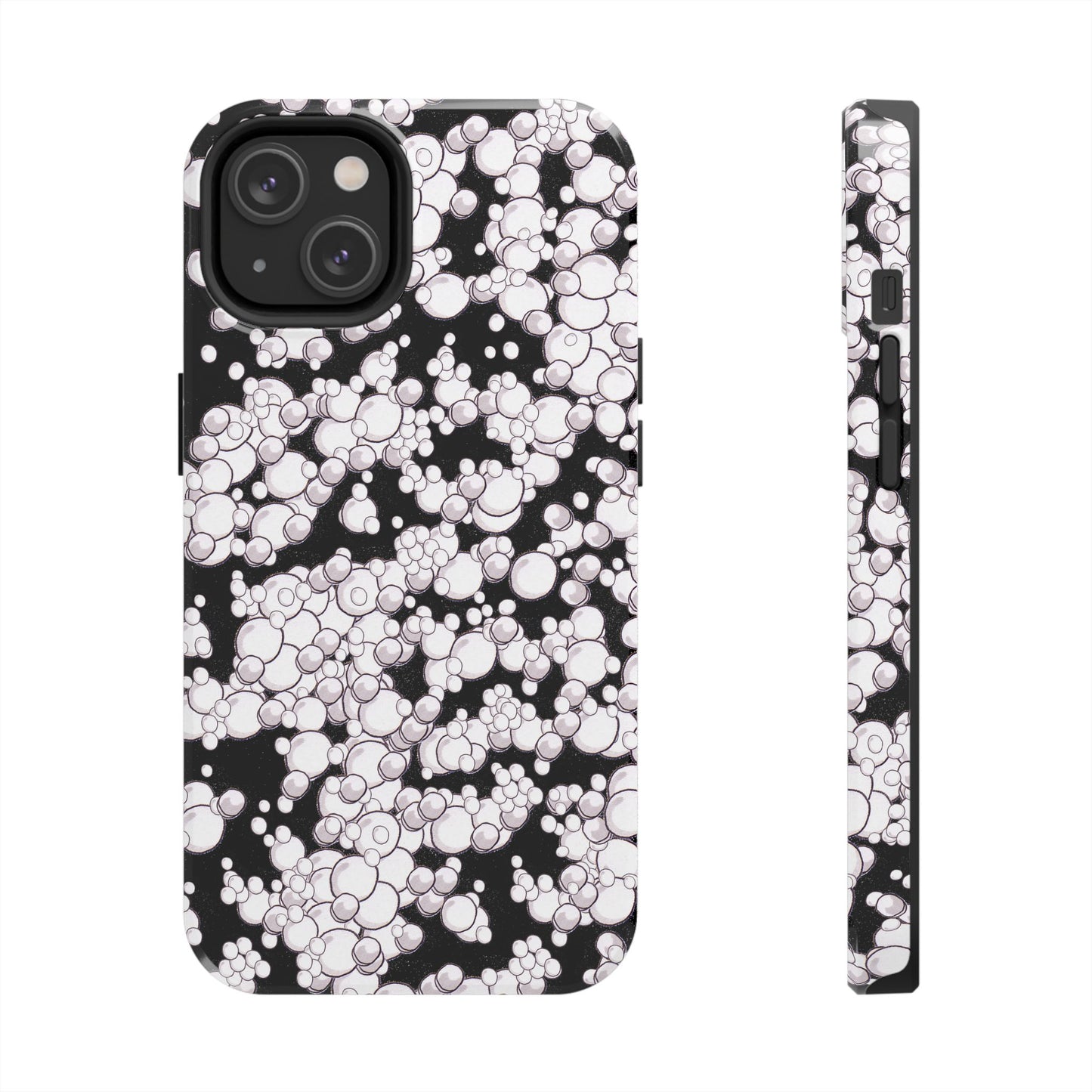 Bubble Dots Black Phone Case