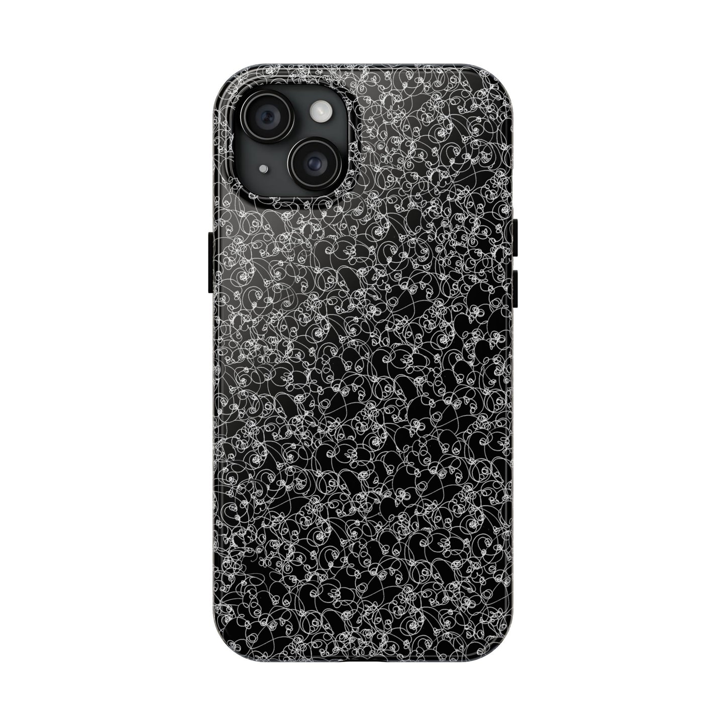 Scribble Black / White Phone Case