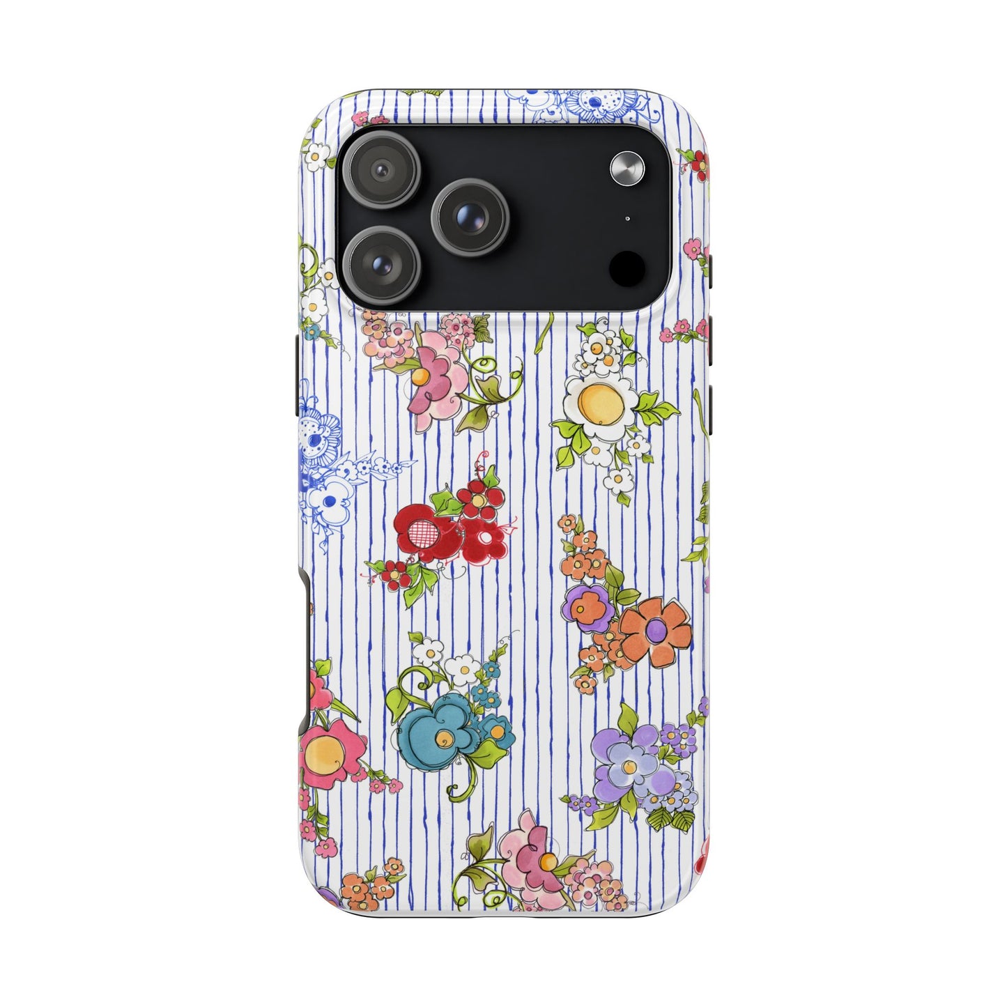 Mixed Bouquets Blue / White Phone Case