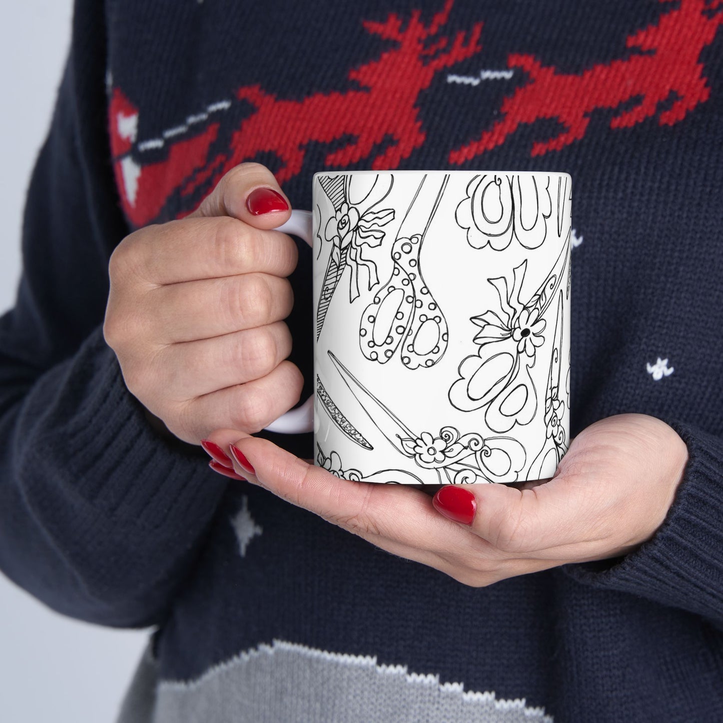 Scissor Blizzard White / Black Cup