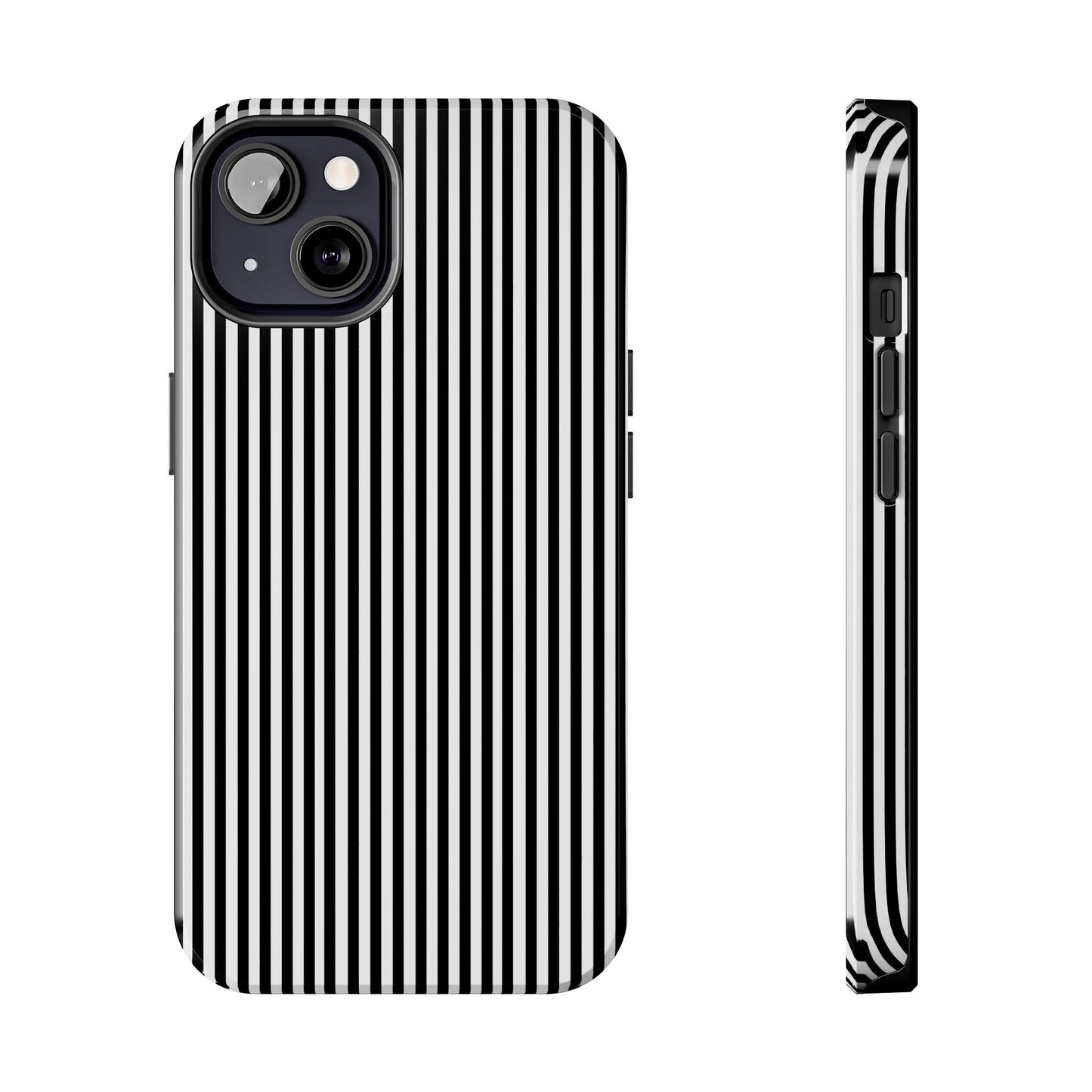 Stripe White / Black Phone Case