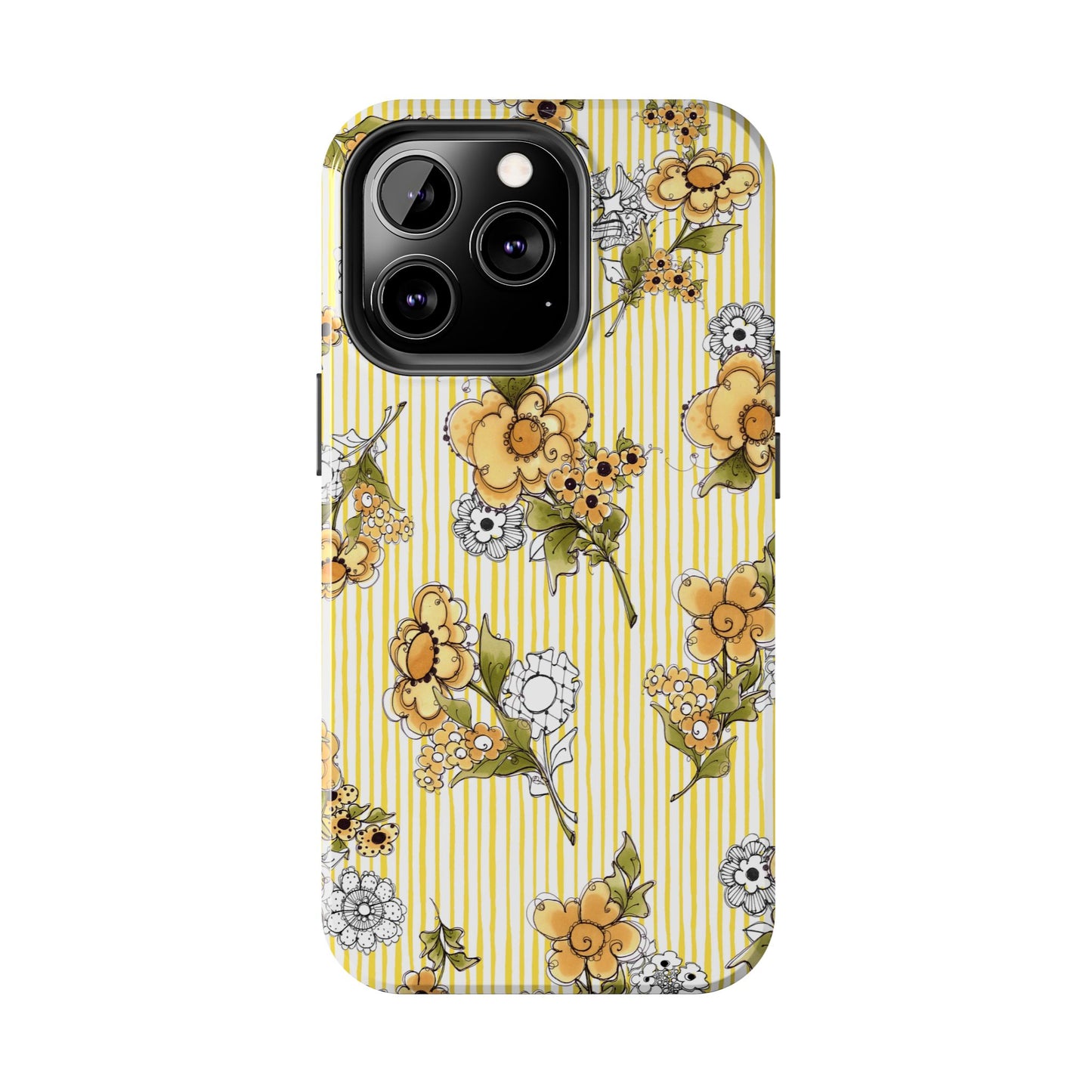 Bee Floral White / Yellow Phone Case