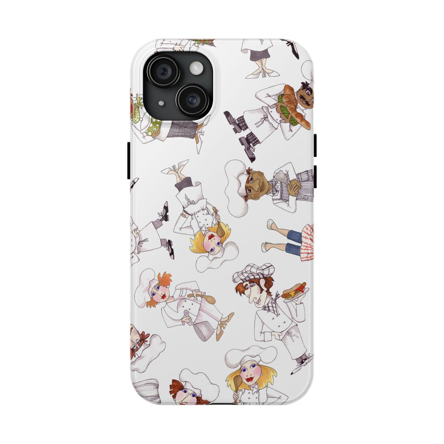 Tossed Chefs White Phone Case