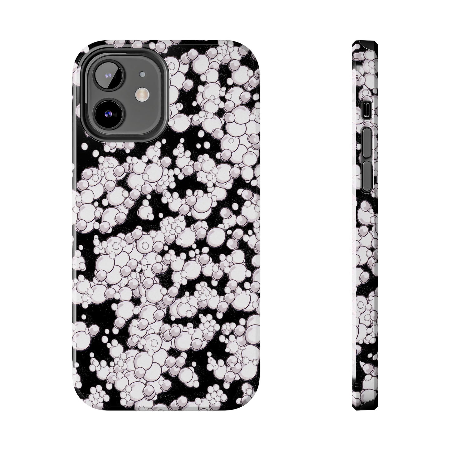 Bubble Dots Black Phone Case