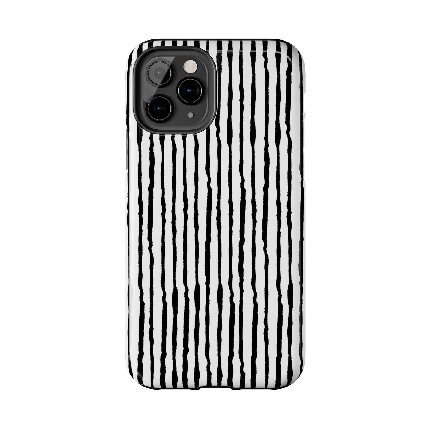 Sorta Stripe White / Black Phone Case