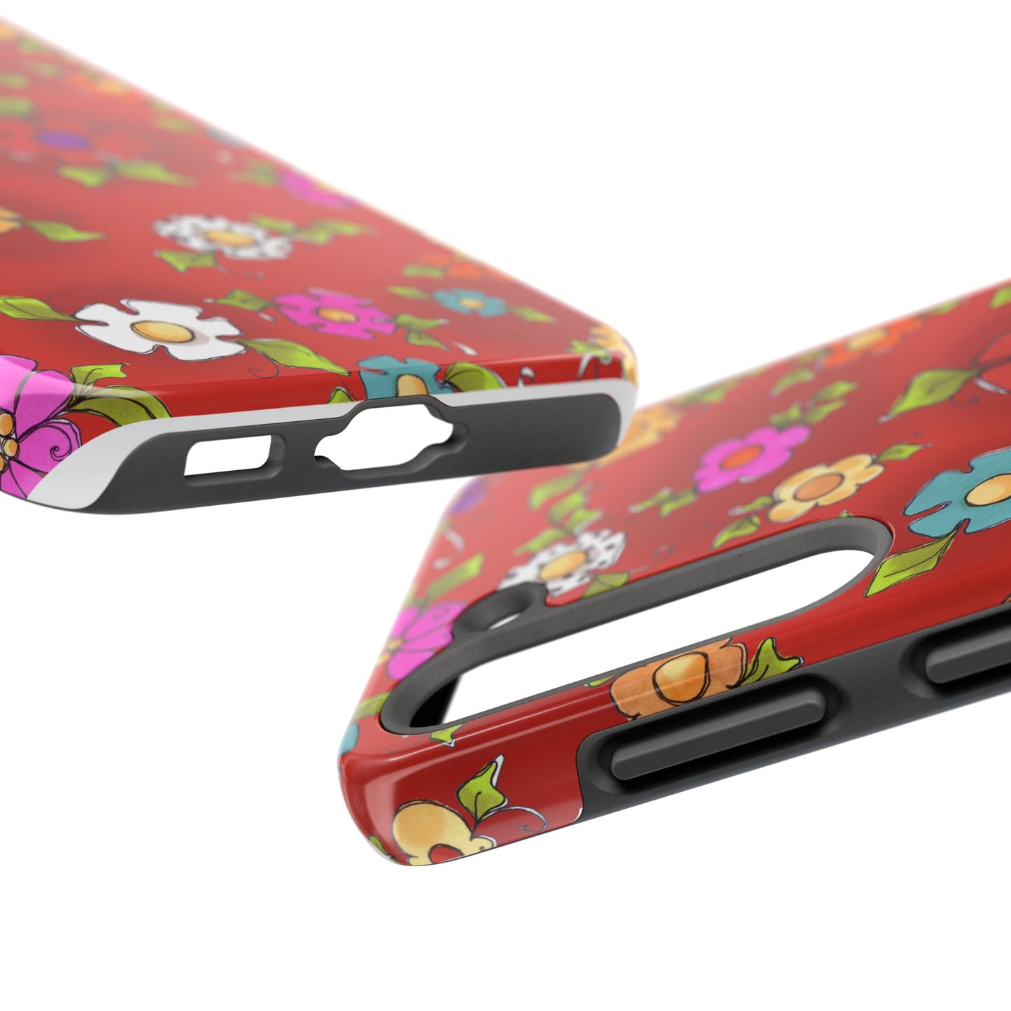Happy Blooms Red Phone Case