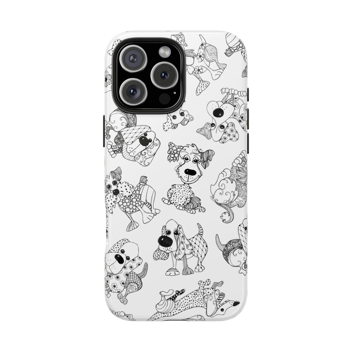 Doodle Dogs White Phone Case