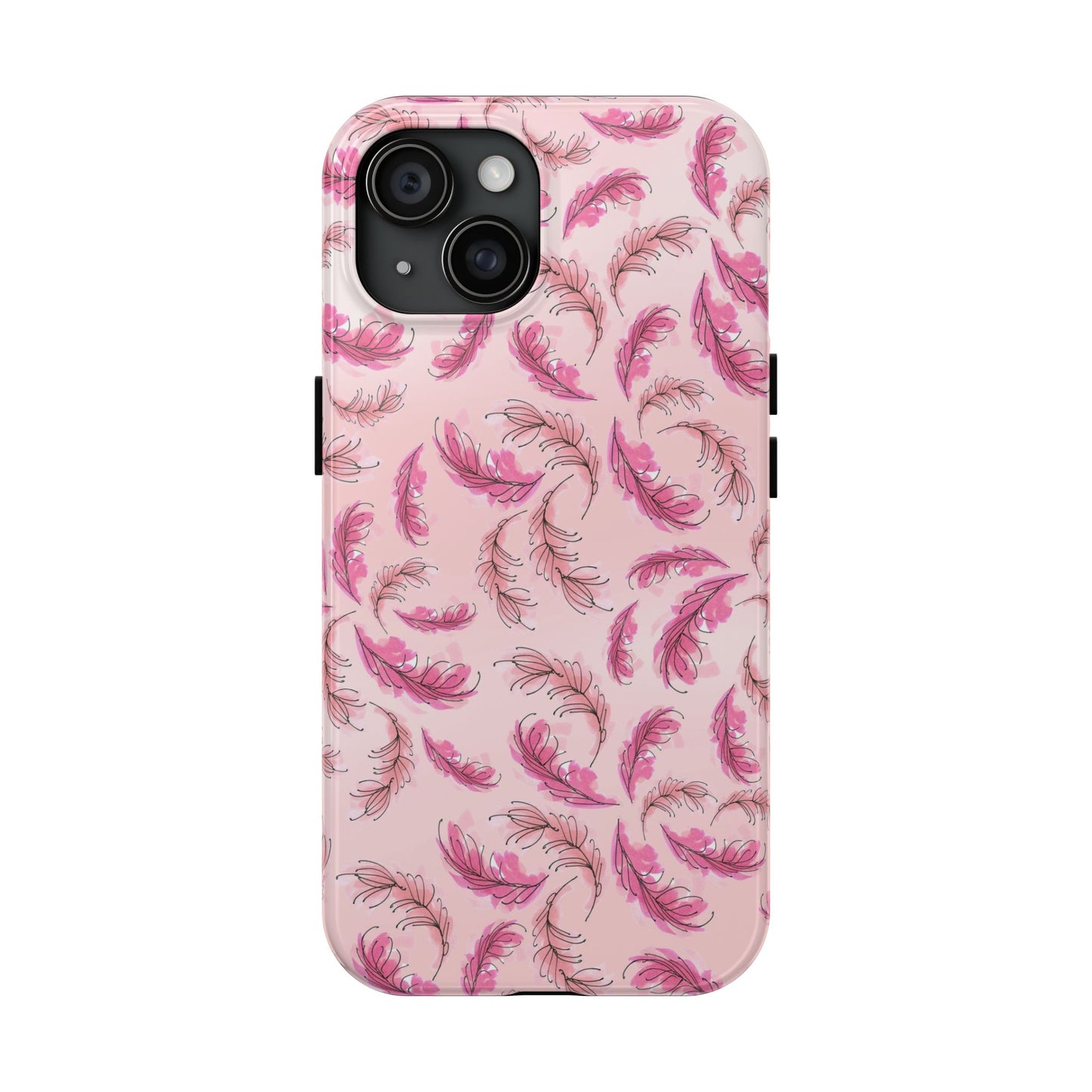 Flam Feathers Pink Phone Case