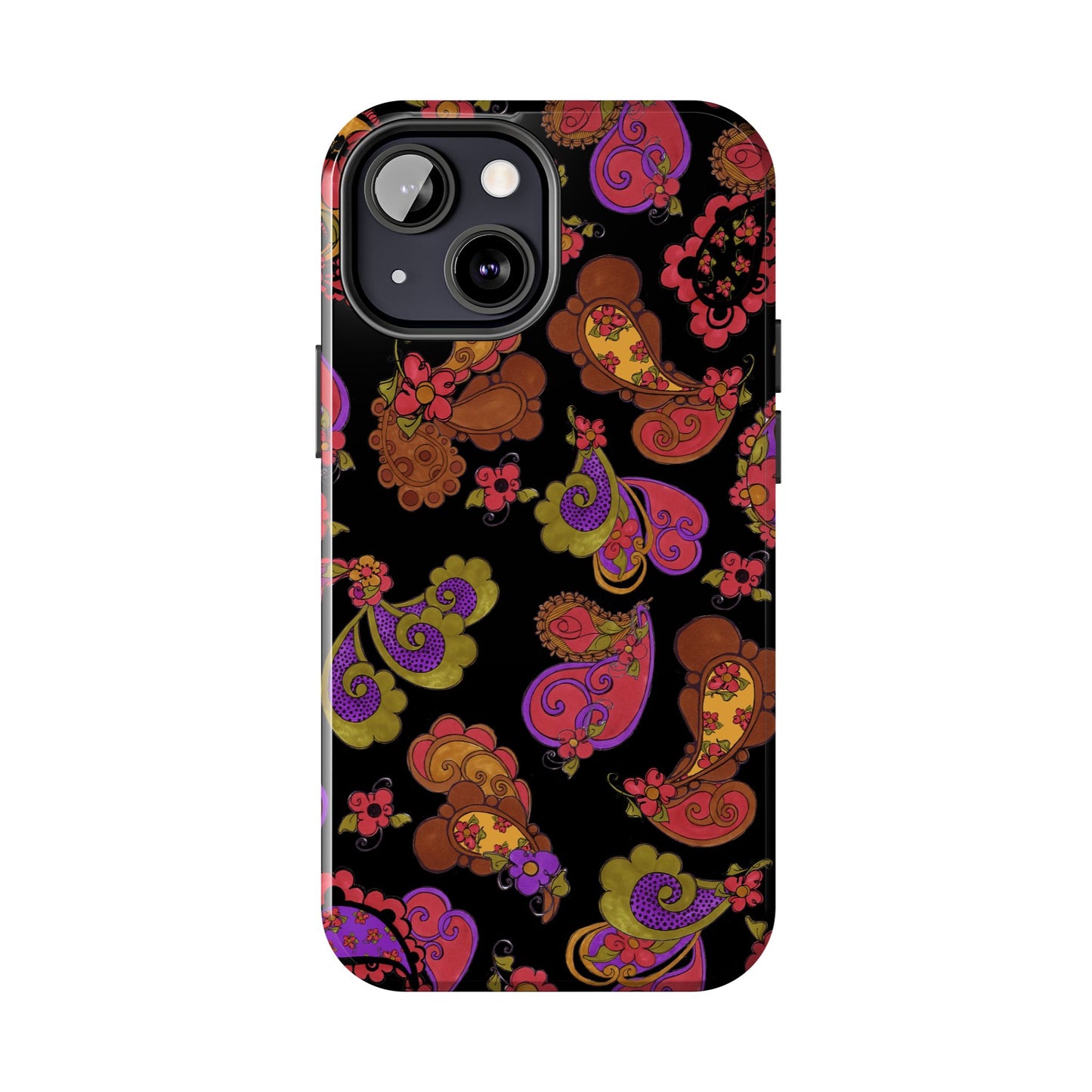 Posie Paisley Black Phone Case