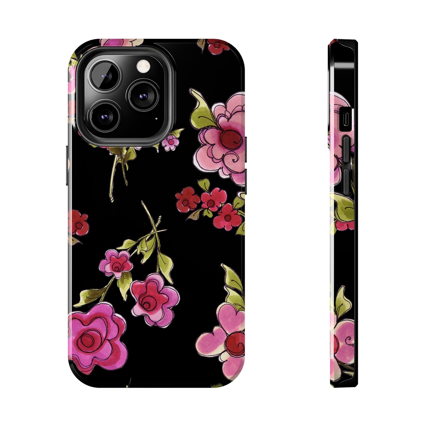 Jumbo Floral Black Phone Case