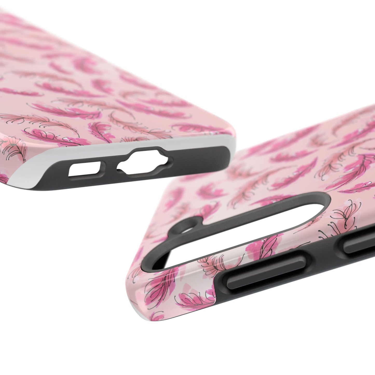 Flam Feathers Pink Phone Case