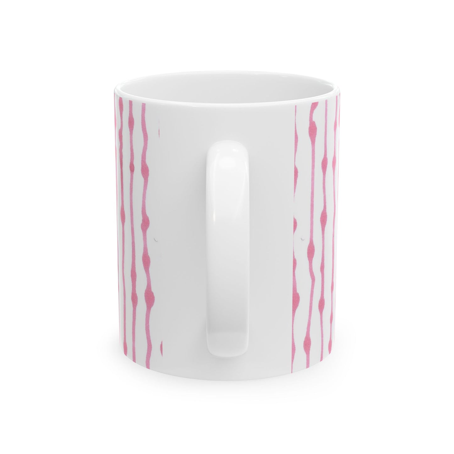 Faux Seersucker White / Pink Cup