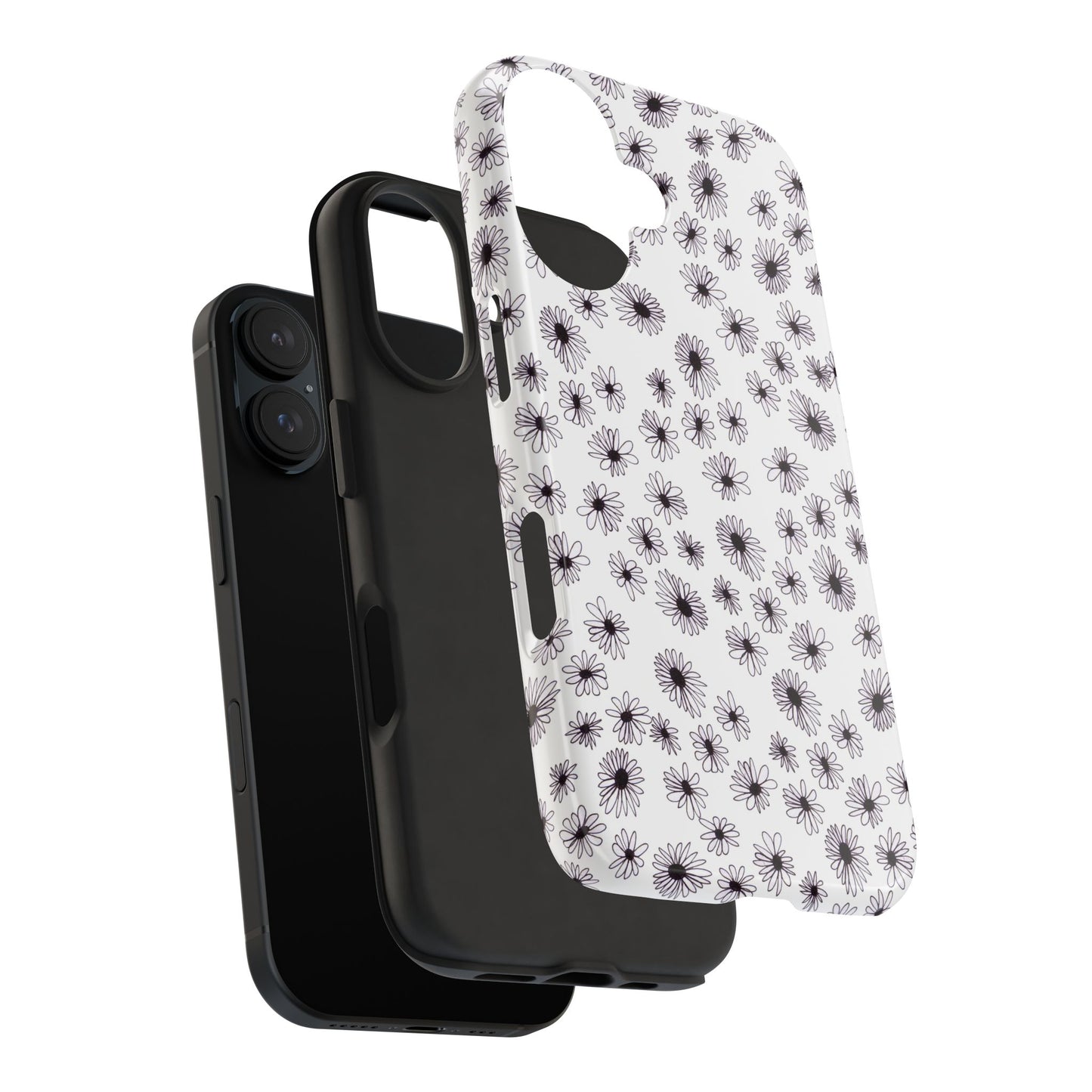 Random Daisy White / Black Phone Case