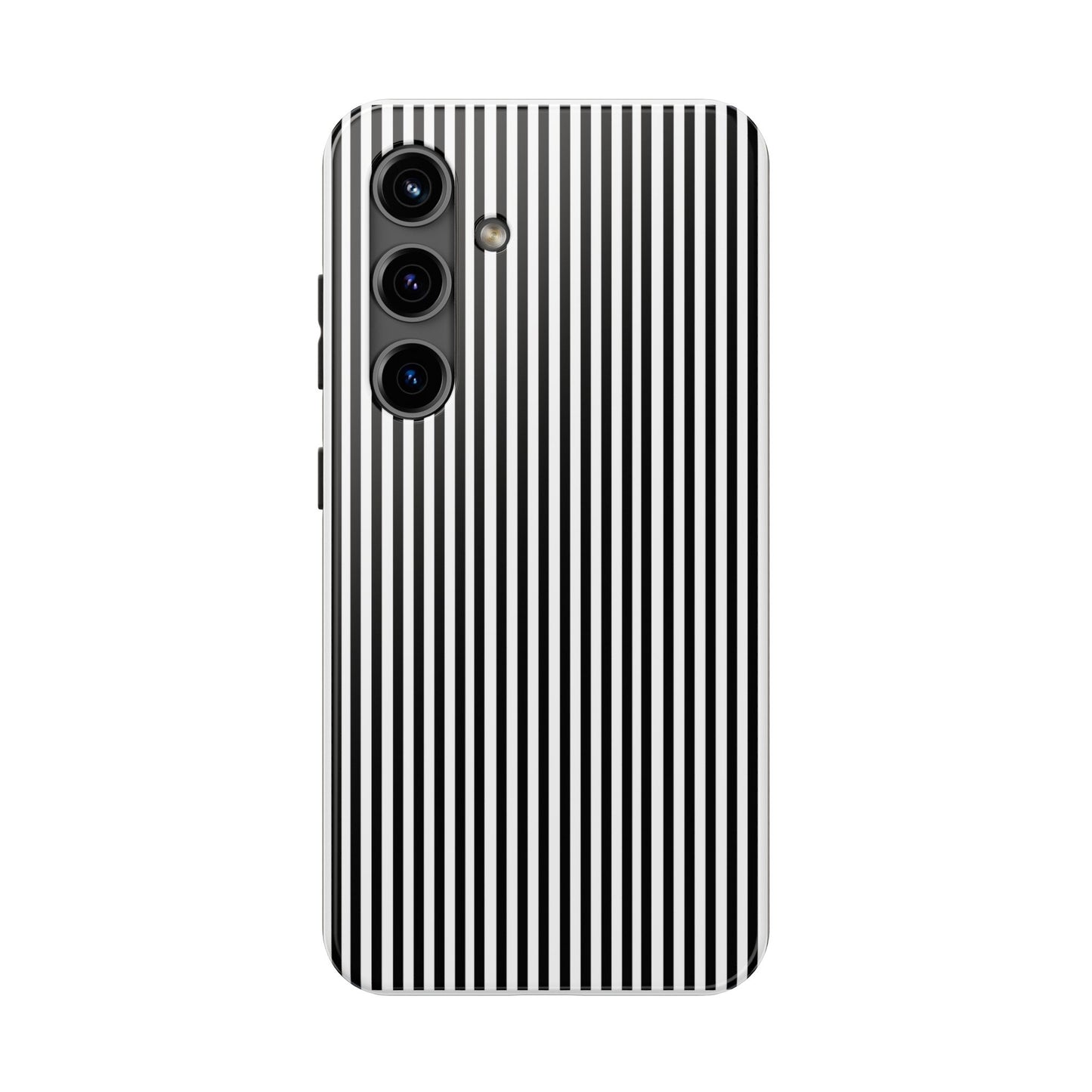 Stripe White / Black Phone Case