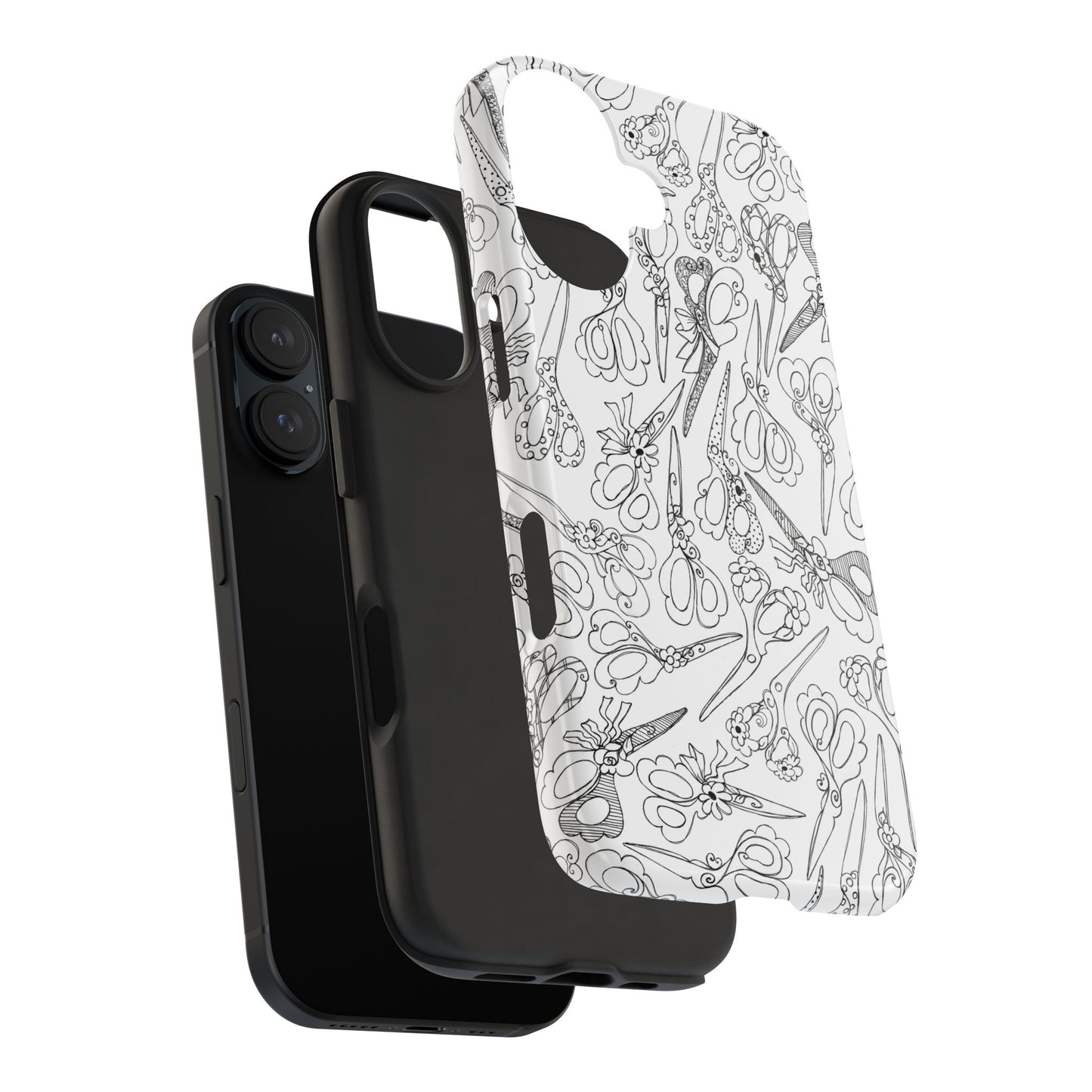 Scissor Blizzard White Phone Case
