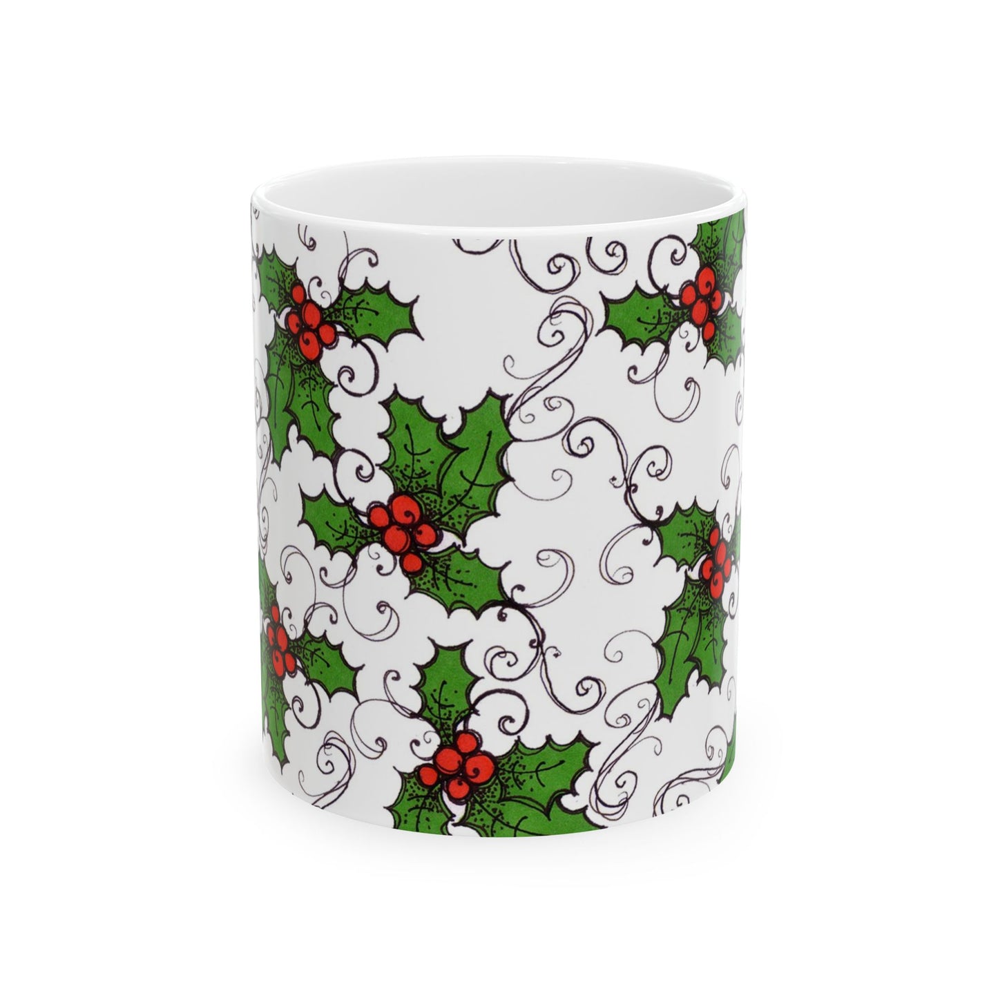 Jolly Holly White Cup