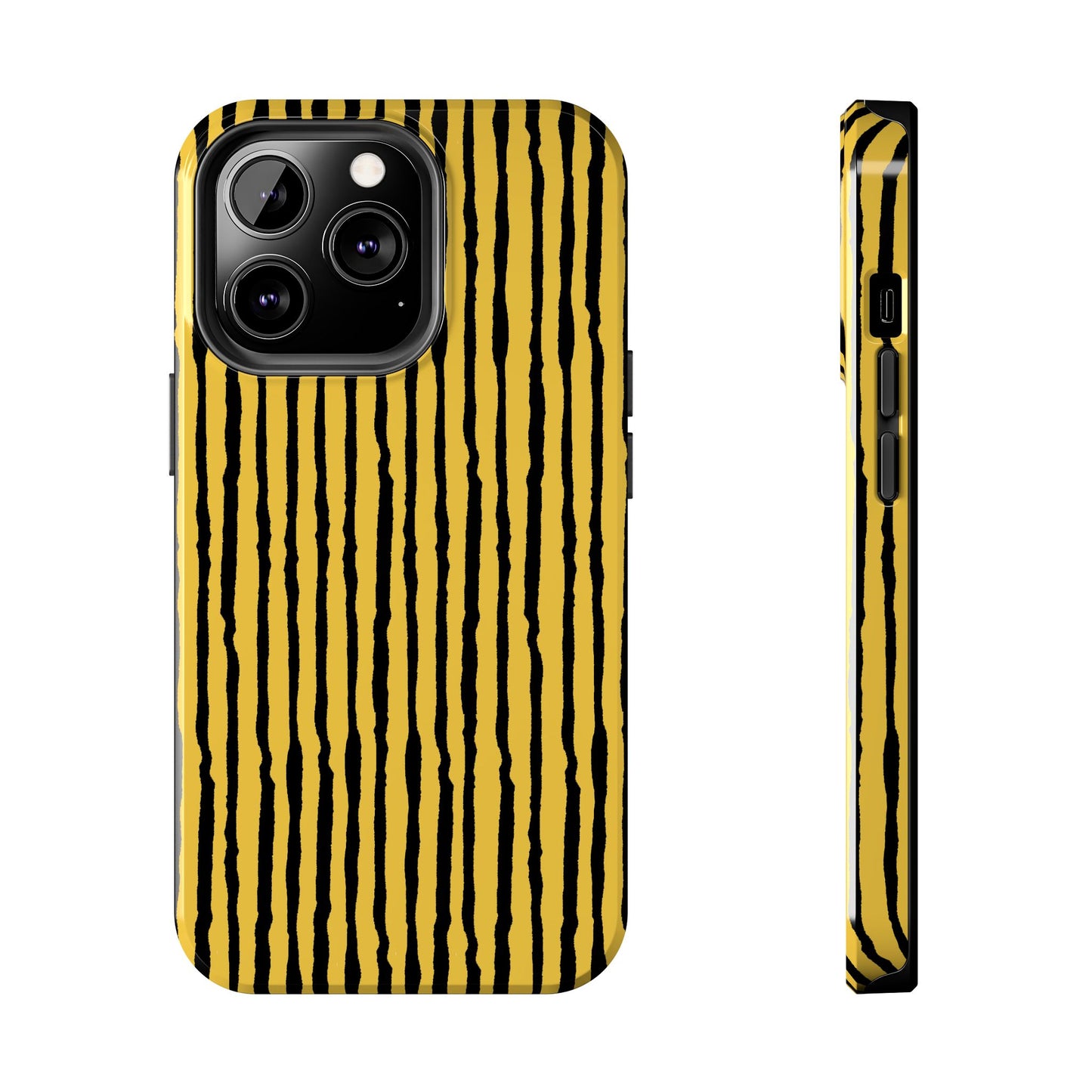 Sorta Stripe Yellow / Black Phone Case