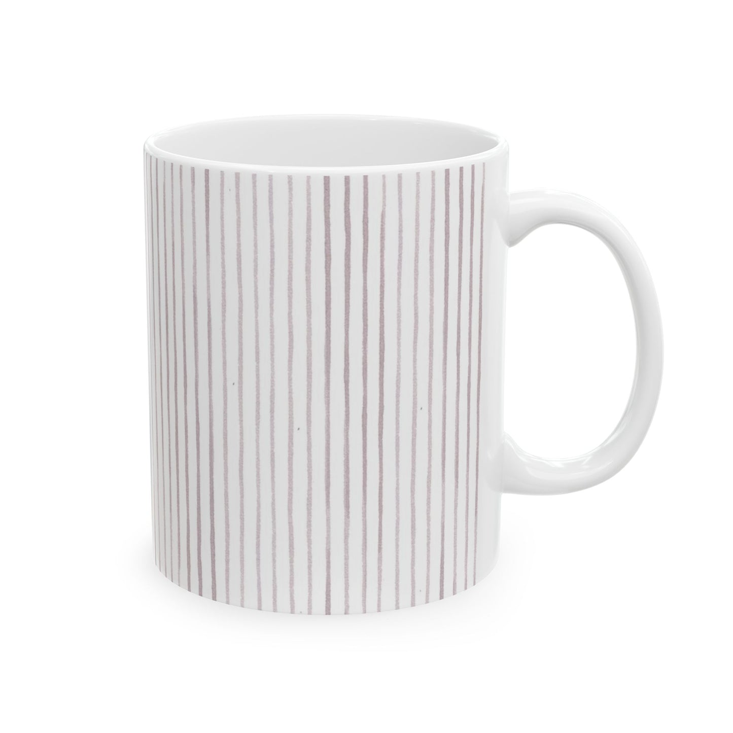 Happy Stripe White / Silver Cup