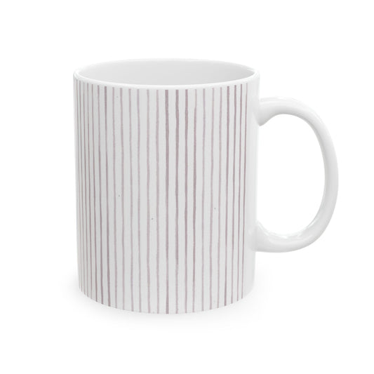 Happy Stripe White / Silver Cup