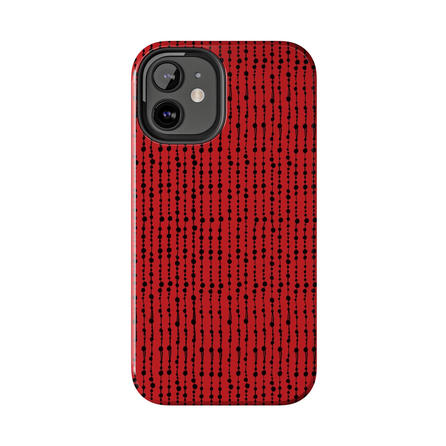 Beaded Curtain Red / Black Phone Case