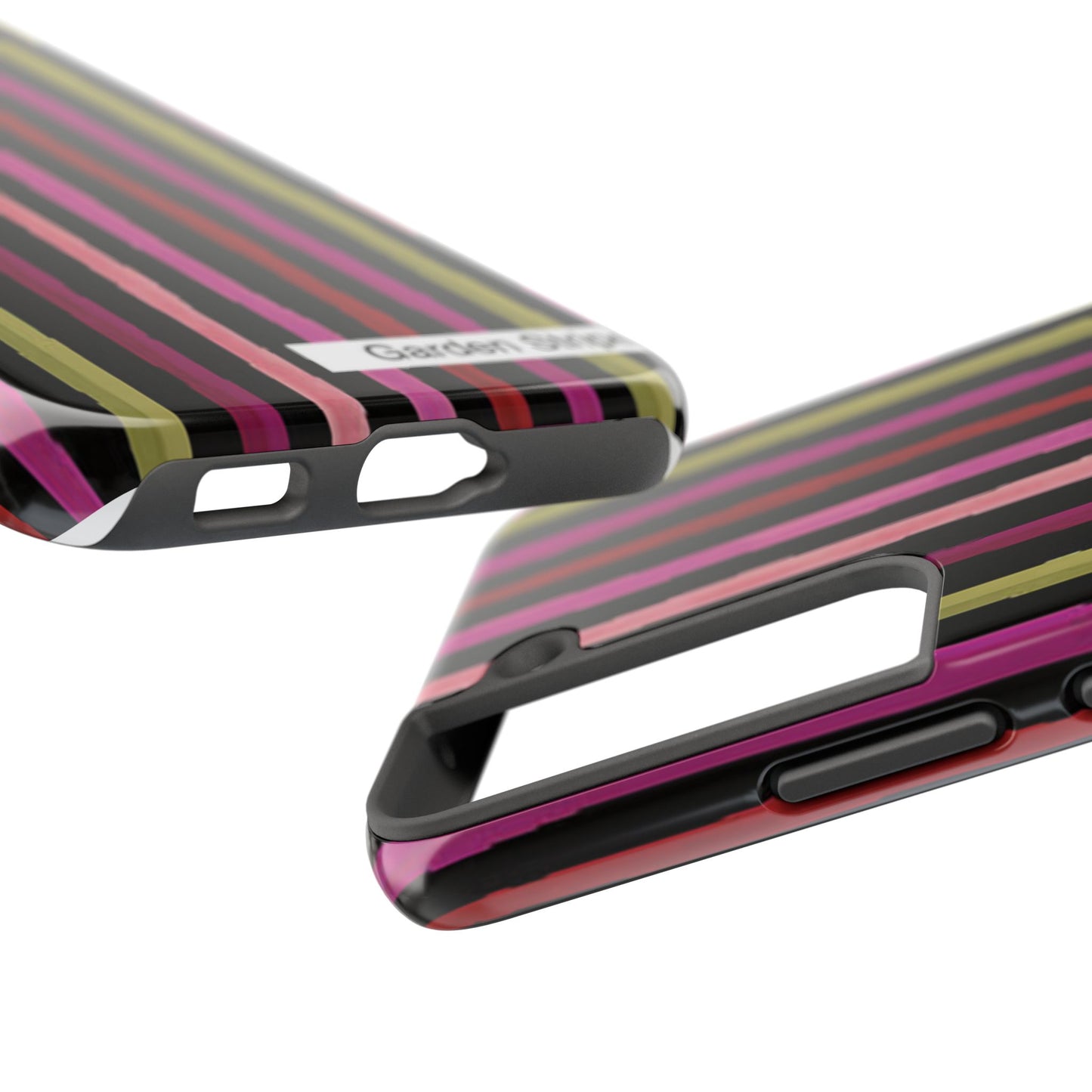 Garden Stripe Black Phone Case