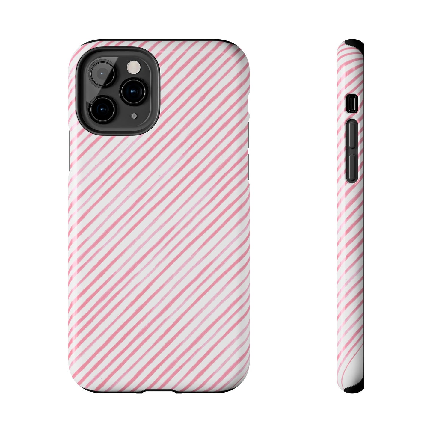 Bias Stripe White / Pink Phone Case
