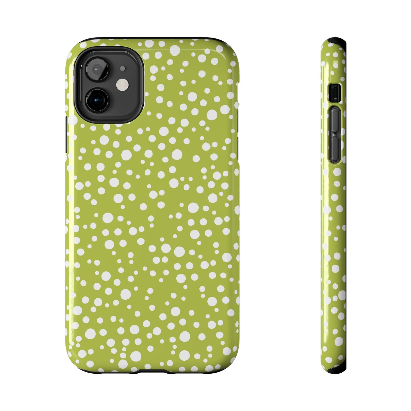 Balloon Dots Green / White Phone Case