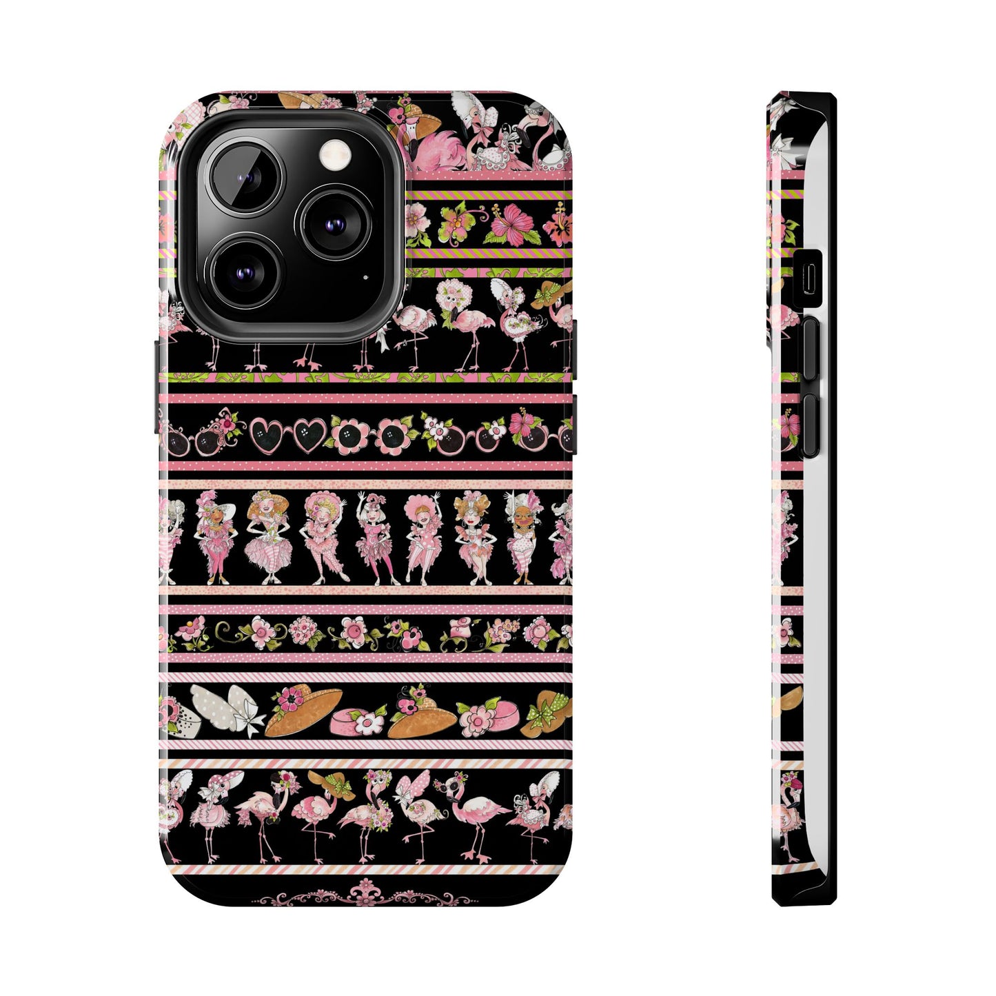 Flam Borders Black Phone Case